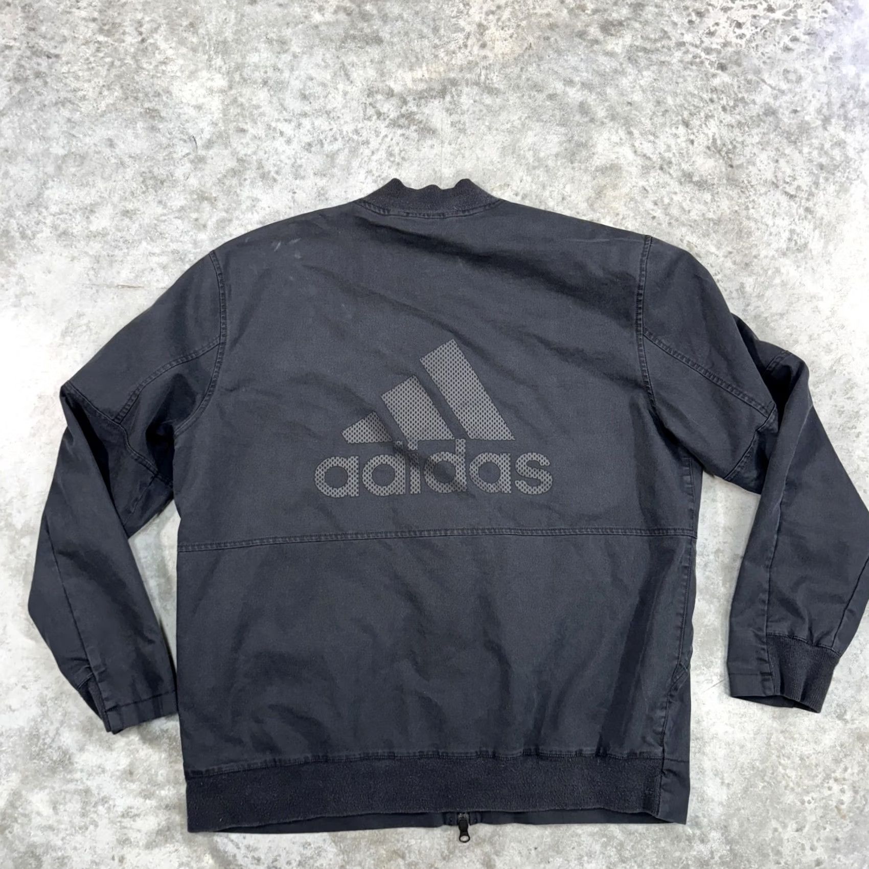 Adidas Adidas NFL Draft Class Jacket Mens XL Bomber Full Zip Sports Performance Cotton Canvas Black Zip Pockets Embroidered Logo Size US XL / EU 56 / 4 - 6 Thumbnail