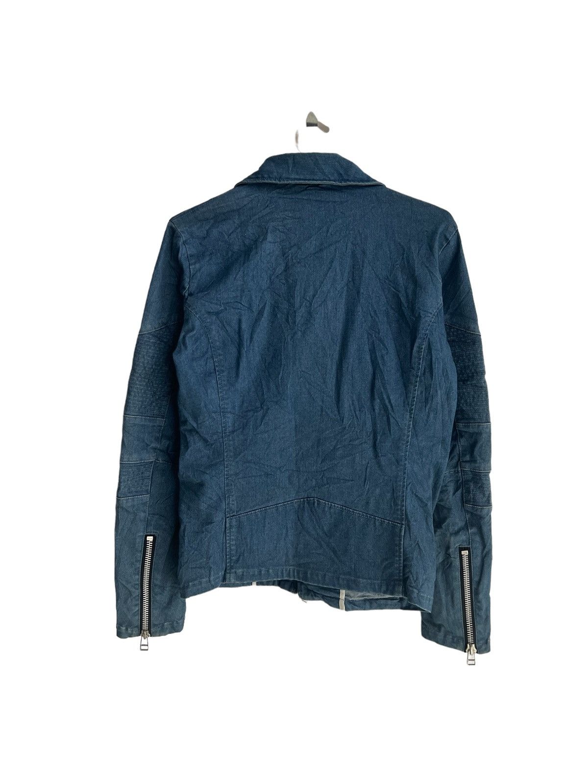 Kiminori Morishita No ID 🇯🇵 Double Collar Bondage Zipper Indigo Biker Jacket Size US M / EU 48-50 / 2 - 6 Thumbnail