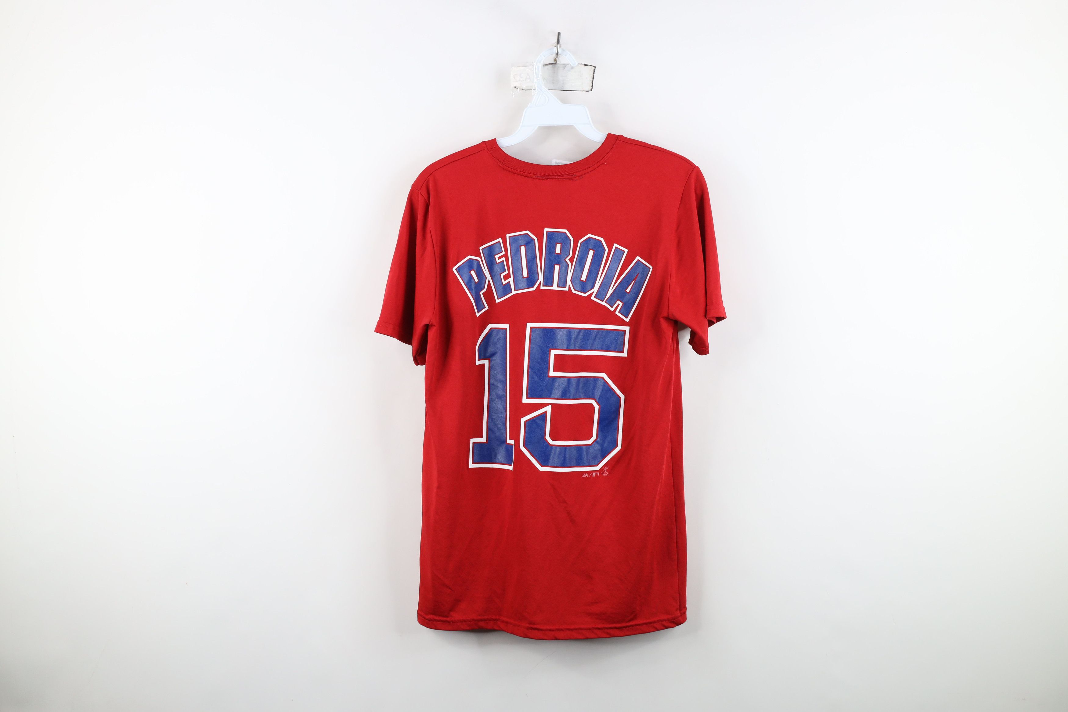 Majestic Majestic Pedroia Boston Sox Baseball T-Shirt Red Polyester Size US S / EU 44-46 / 1 - 12 Thumbnail