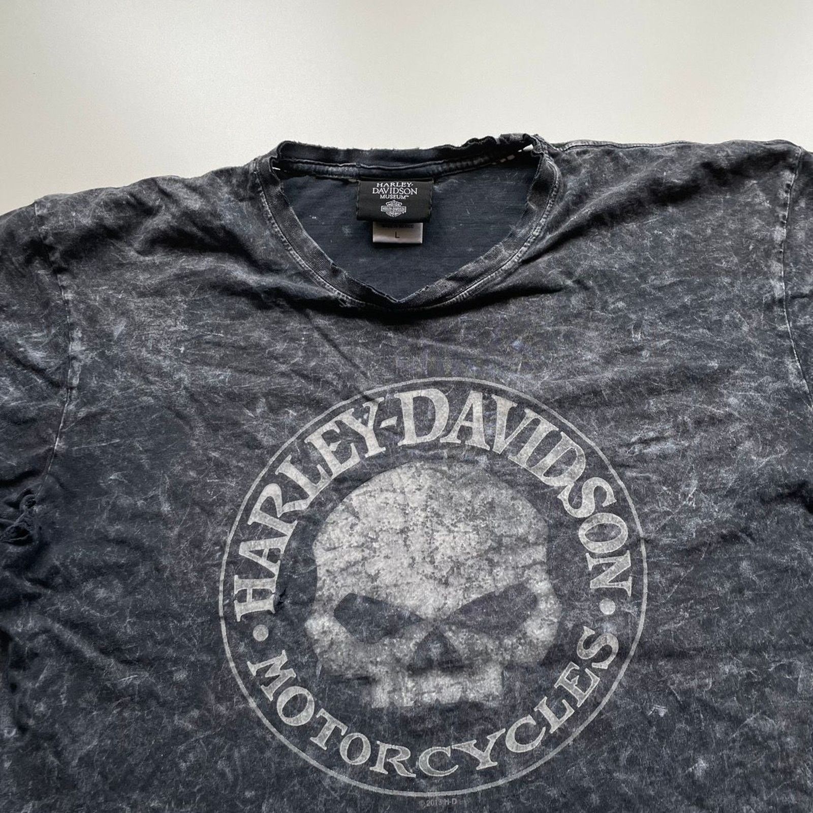 Harley Davidson Vintage Y2K Harley Davidson Skull T Shirt Large Distressed Size US L / EU 52-54 / 3 - 2 Thumbnail