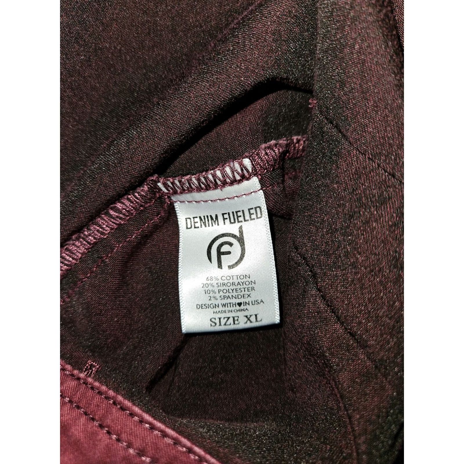 Denime Denim Fueled Jacket Teens XL Long Sleeve Red Denim Regular Casual Pockets Button Front Size XL / US 12-14 / IT 48-50 - 7 Thumbnail