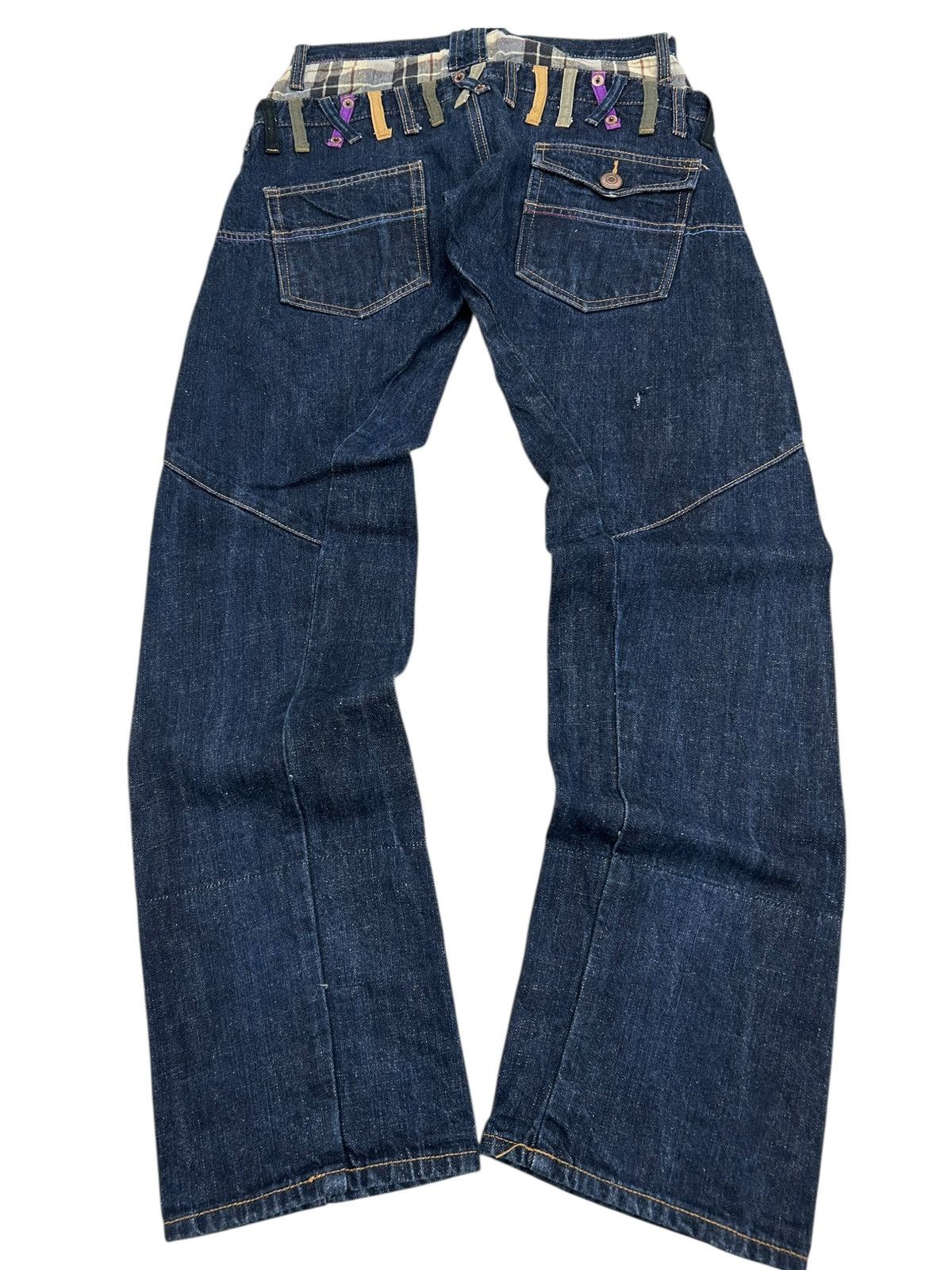 Japanese Brand Double Waist Japan Engineered Jean Cut Style Coloured Waist Size US 30 / EU 46 - 3 Thumbnail