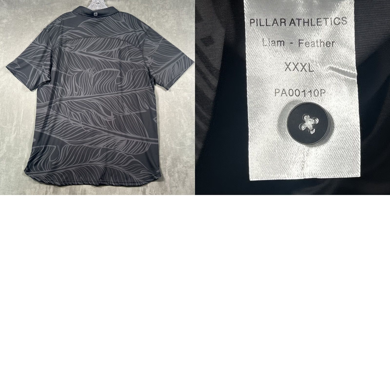 Vintage Pillar Athletics Golf Polo Four Way Stretch Black Size 3XL Mens Size US XXL / EU 58 / 5 - 8 Thumbnail