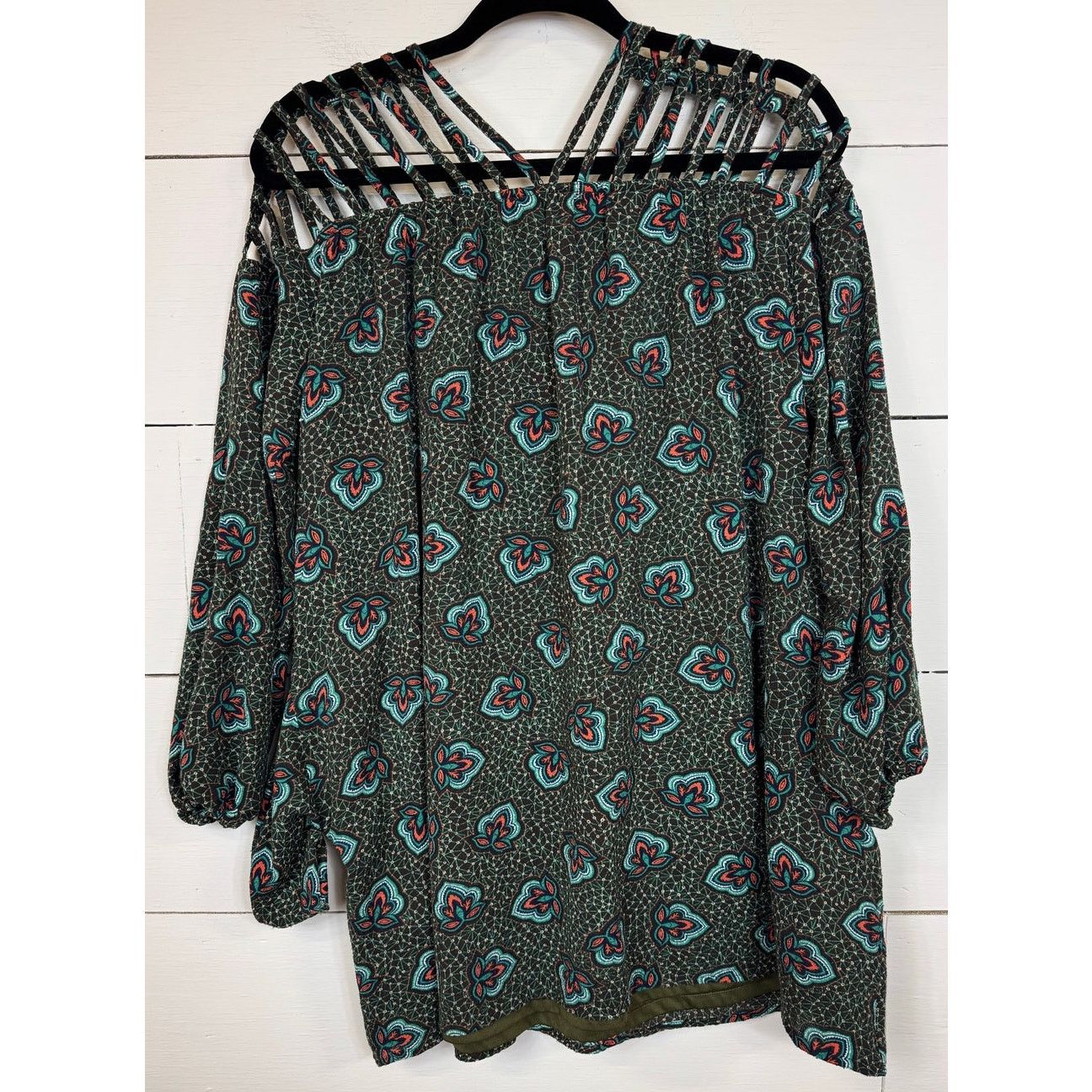 Other Entro Long Sleeve Green Blouse Women's Size Small Size S / US 4 / IT 40 - 2 Thumbnail