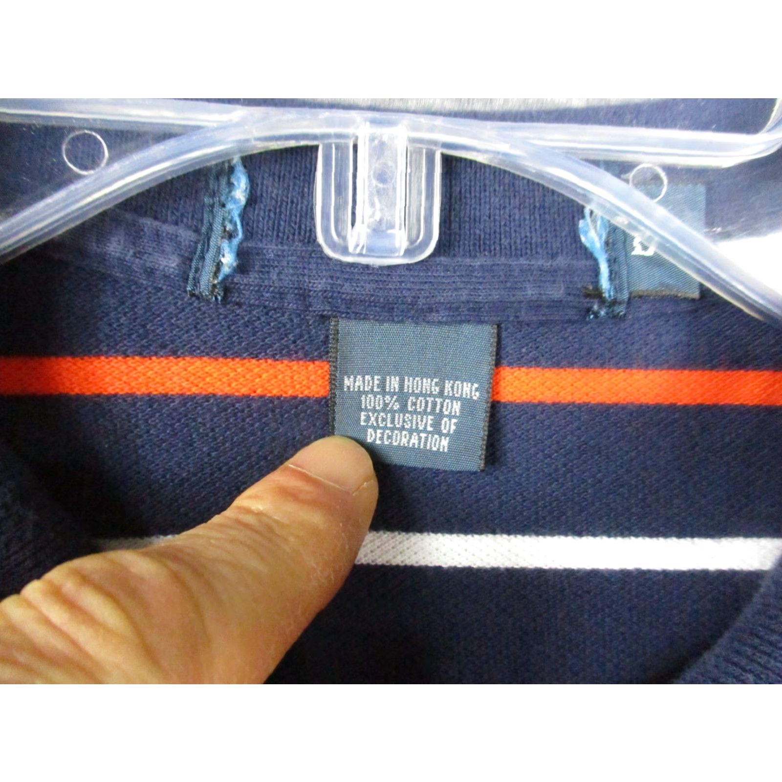 Polo Ralph Lauren VINTAGE Polo Ralph Lauren Shirt Large Men Blue Orange Stripe White Pony Polo Shirt L Men Blue Orange Stripe Size US L / EU 52-54 / 3 - 4 Thumbnail