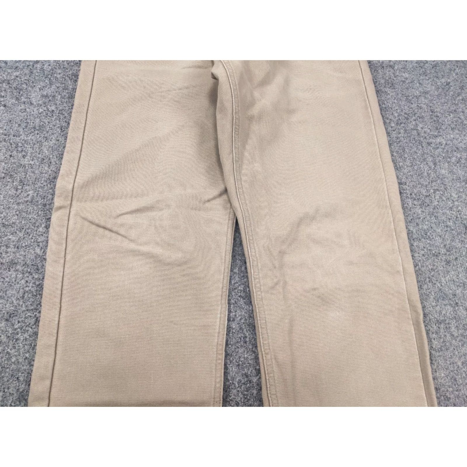 Carhartt VINTAGE Carhartt USA Beige Faded Canvas Newel Trouser Straight Pants Carpenter Workwear 30" Mens Beige 90s Carhartt USA 30x30 5-Pocket Denim? Size US 30 / EU 46 - 5 Thumbnail