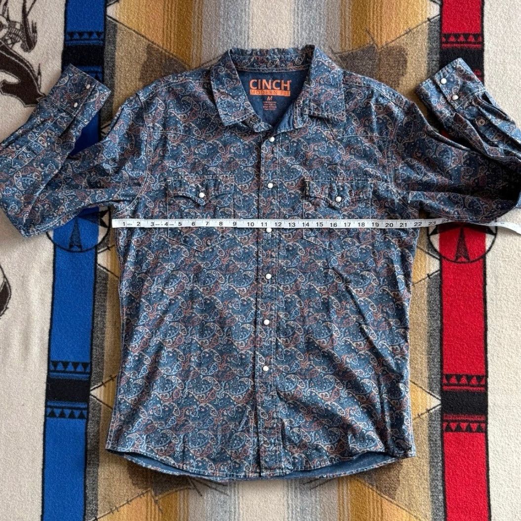 Vintage Cinch Shirt Men’s Western Paisley Long Sleeve Collared Pearl Snap Regular M Size US M / EU 48-50 / 2 - 6 Thumbnail