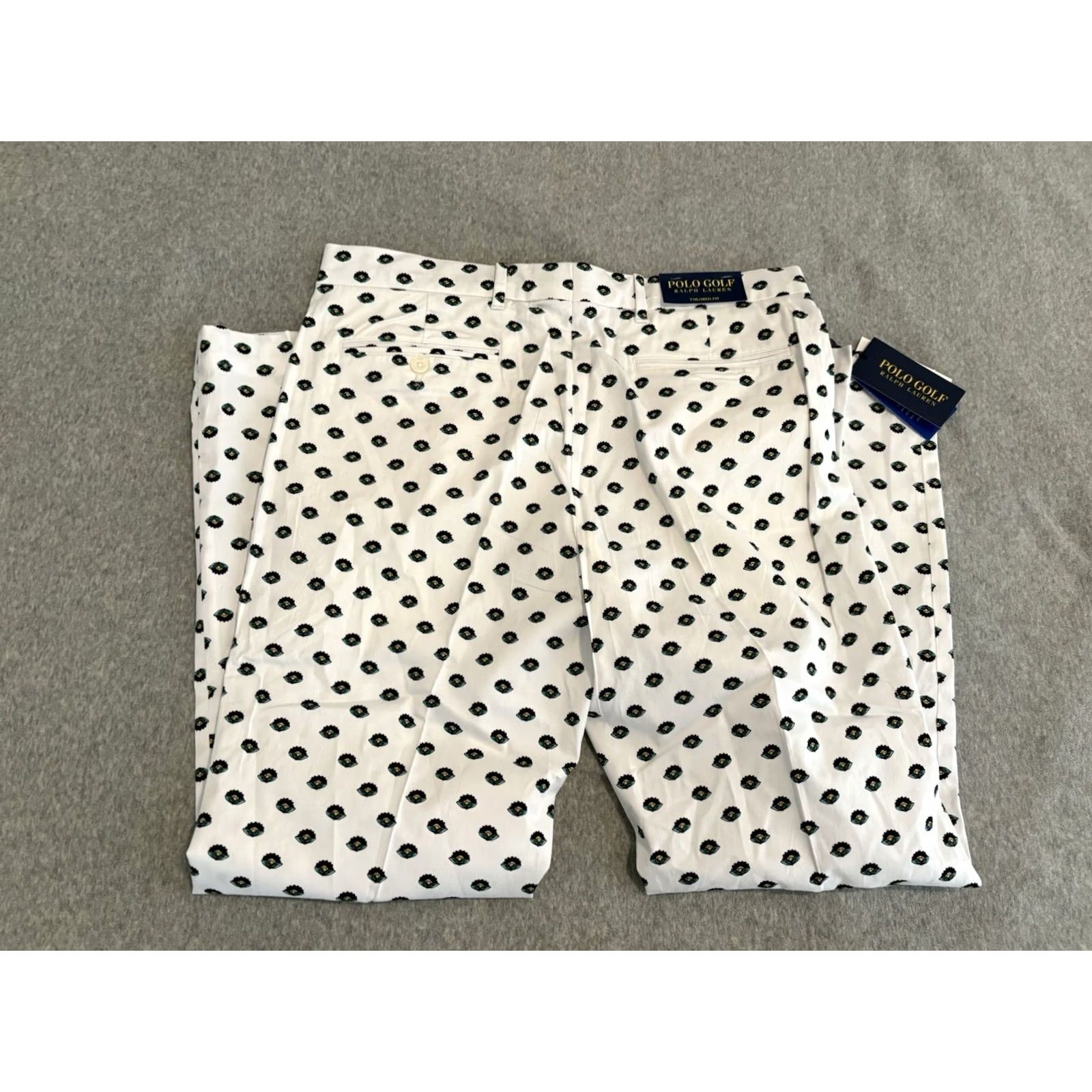 Polo Ralph Lauren Polo Ralph Lauren Golf Pants Floral White Mens 34x30 NWT Tailored Fit Cotton Elastane Flat Front Pinstripe? Size US S / EU 44-46 / 1 - 5 Thumbnail