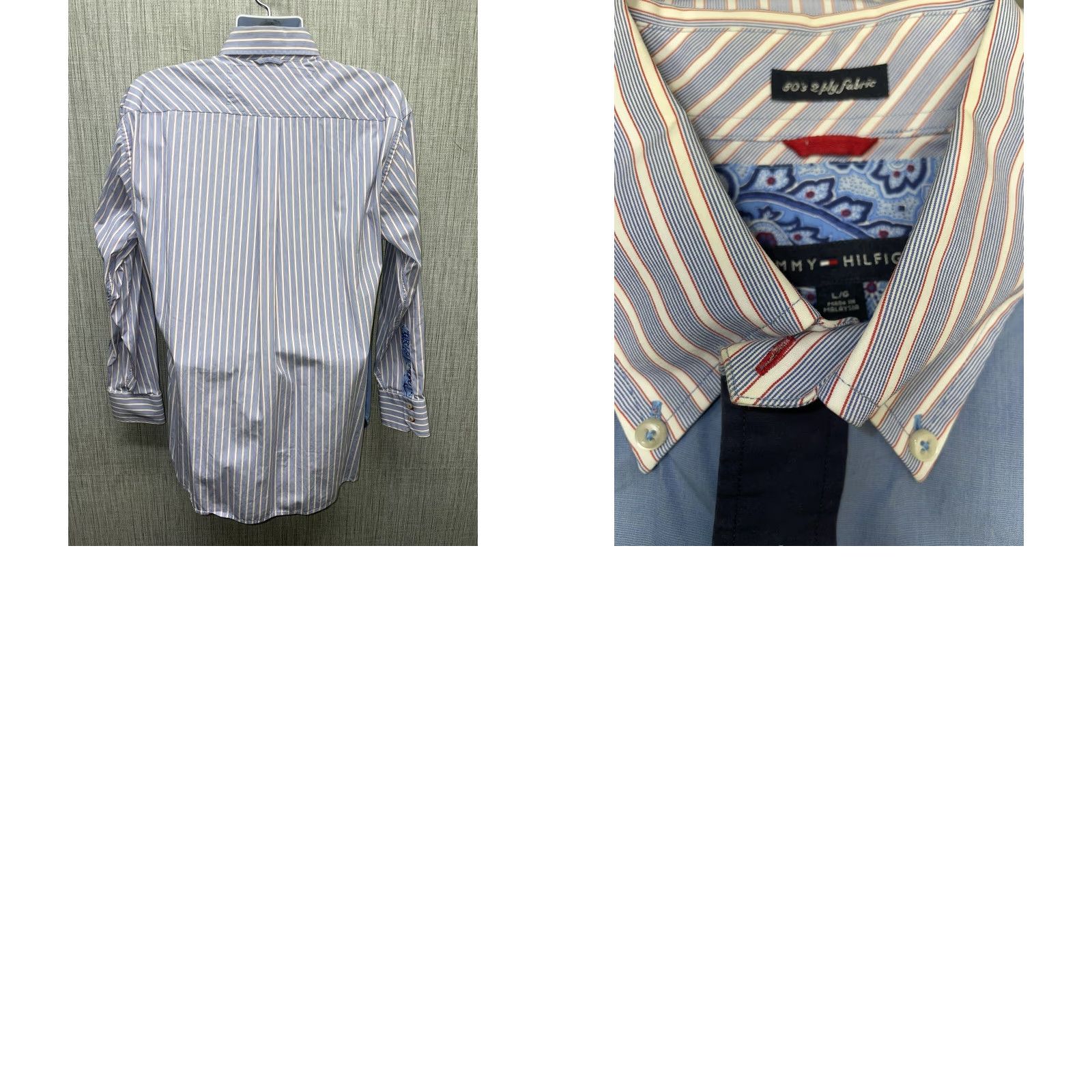 Tommy Hilfiger Tommy Hilfiger Button-Down Shirt Mens L Blue Multicolor Long Sleeve Button-Up Shirt Size US L / EU 52-54 / 3 - 8 Thumbnail