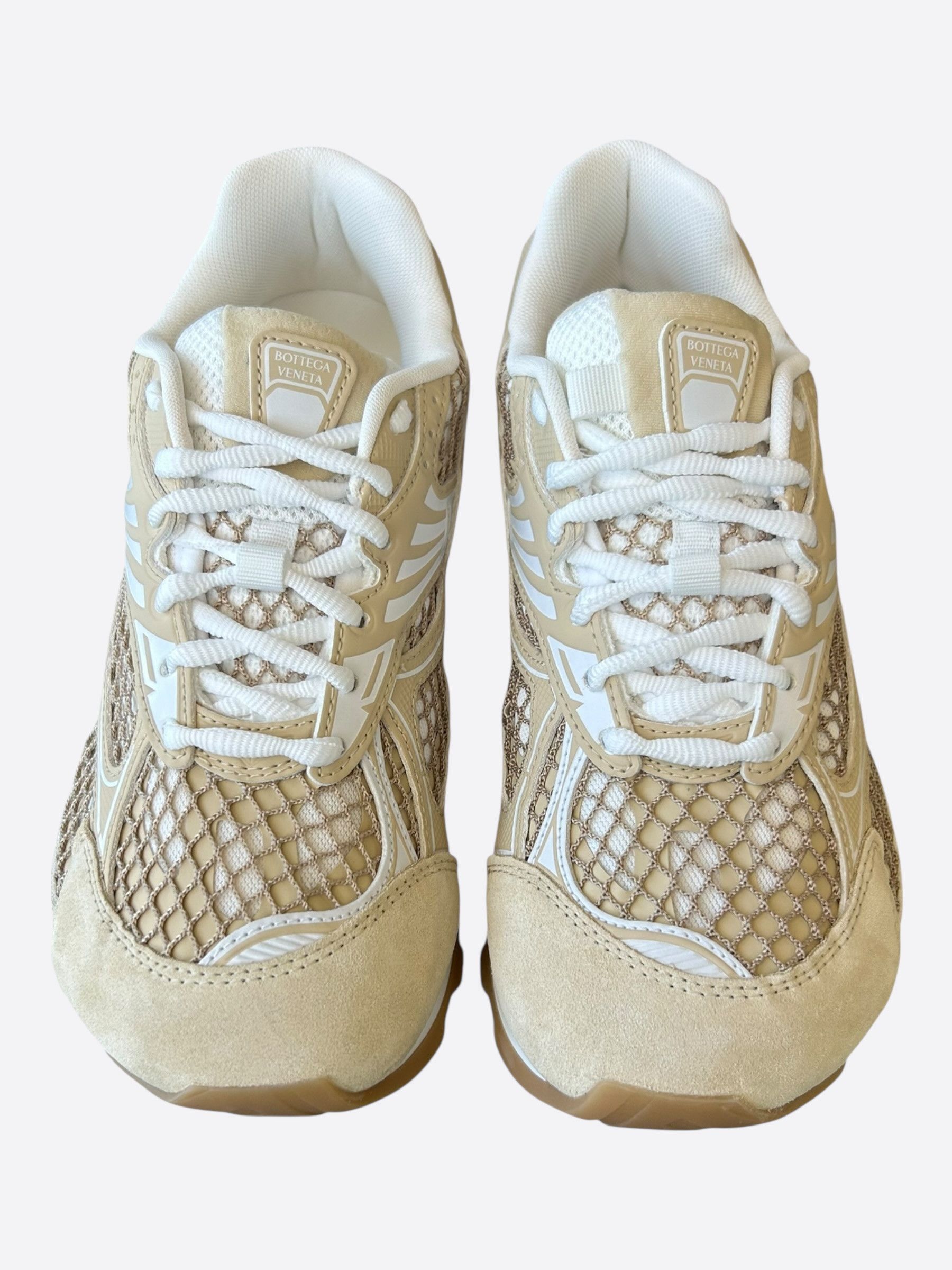 Bottega Veneta Bottega Veneta Beige Suede Orbit Women's Sneakers Size US 7 / IT 37 - 2 Thumbnail