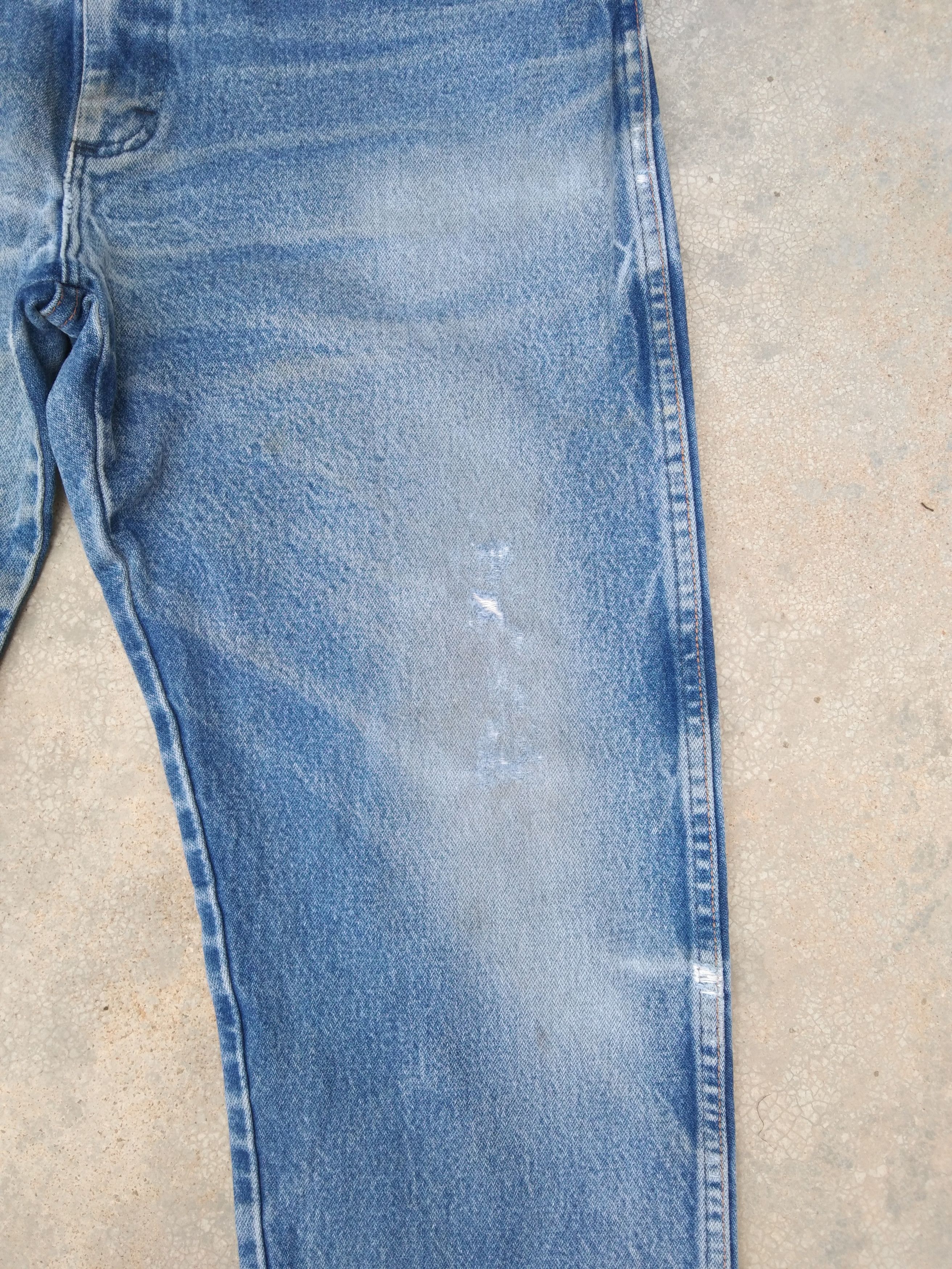 Japanese Brand Vintage Wrangler Distressed Jeans 38x32 Size US 38 / EU 54 - 6 Thumbnail