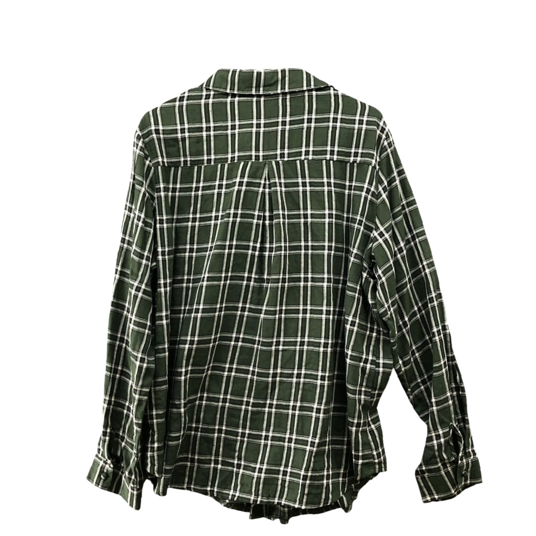 PRINCESS POLLY Princess Polly Button Down Shirt Womens Size 8 Relaxed Green Plaid Boyfriend Size XL / US 12-14 / IT 48-50 - 2 Thumbnail