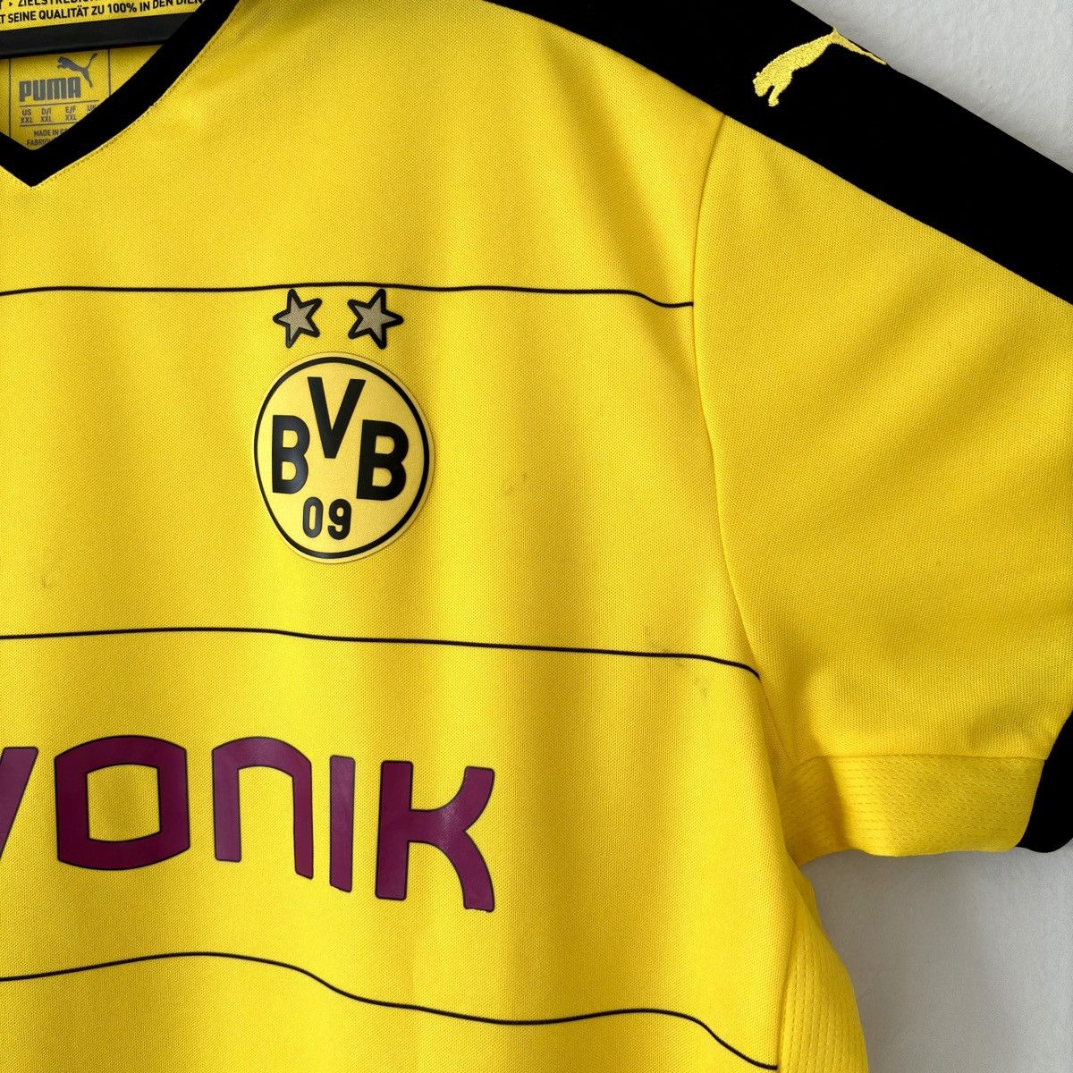 Puma 2015 2016 BVB Borussia Dortmund Puma Home Kit Soccer Jersey Size US XXL / EU 58 / 5 - 5 Thumbnail