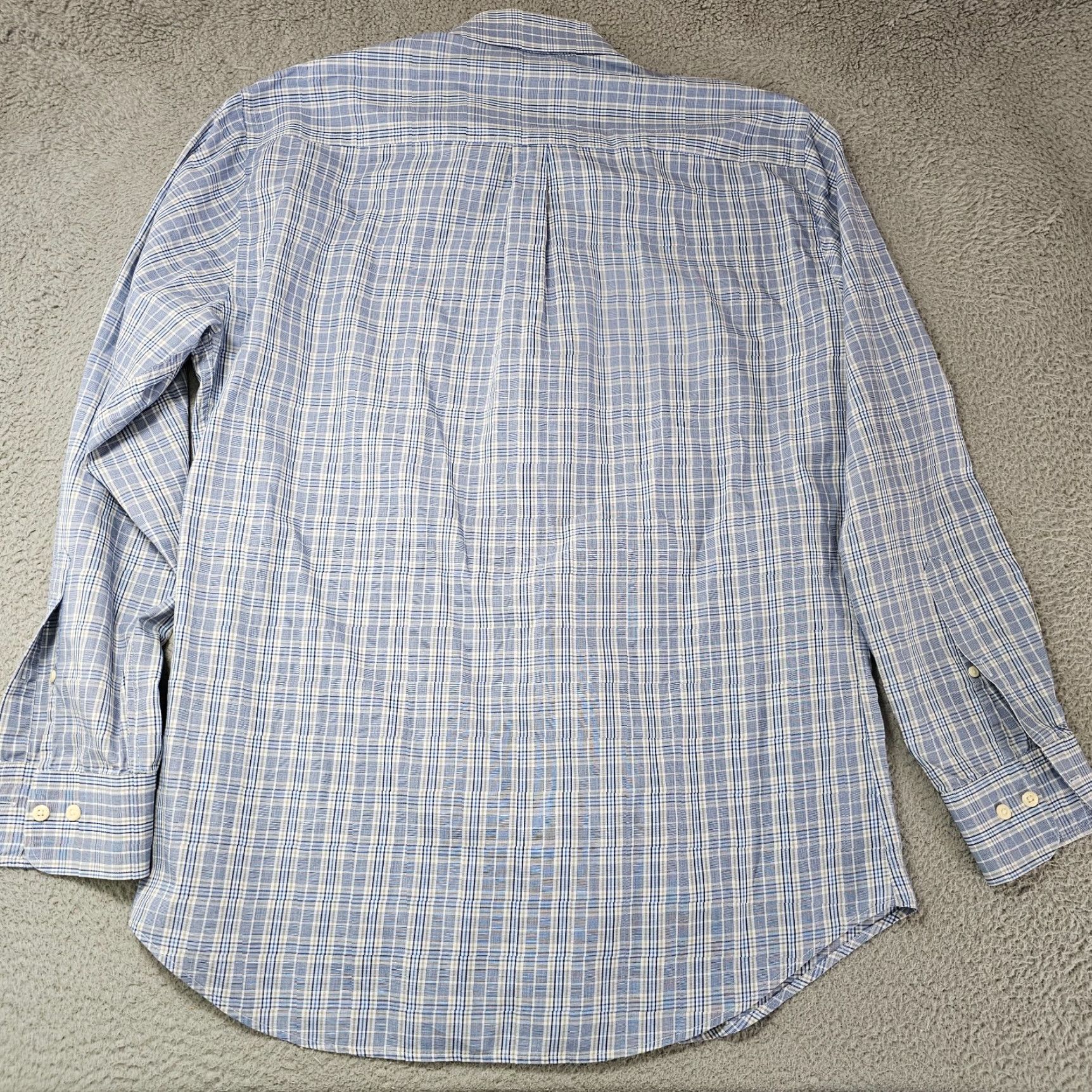 Peter Millar Peter Millar Shirt Mens Large Blue Pane Check Button Up Dress Casual Woven Size US L / EU 52-54 / 3 - 7 Thumbnail