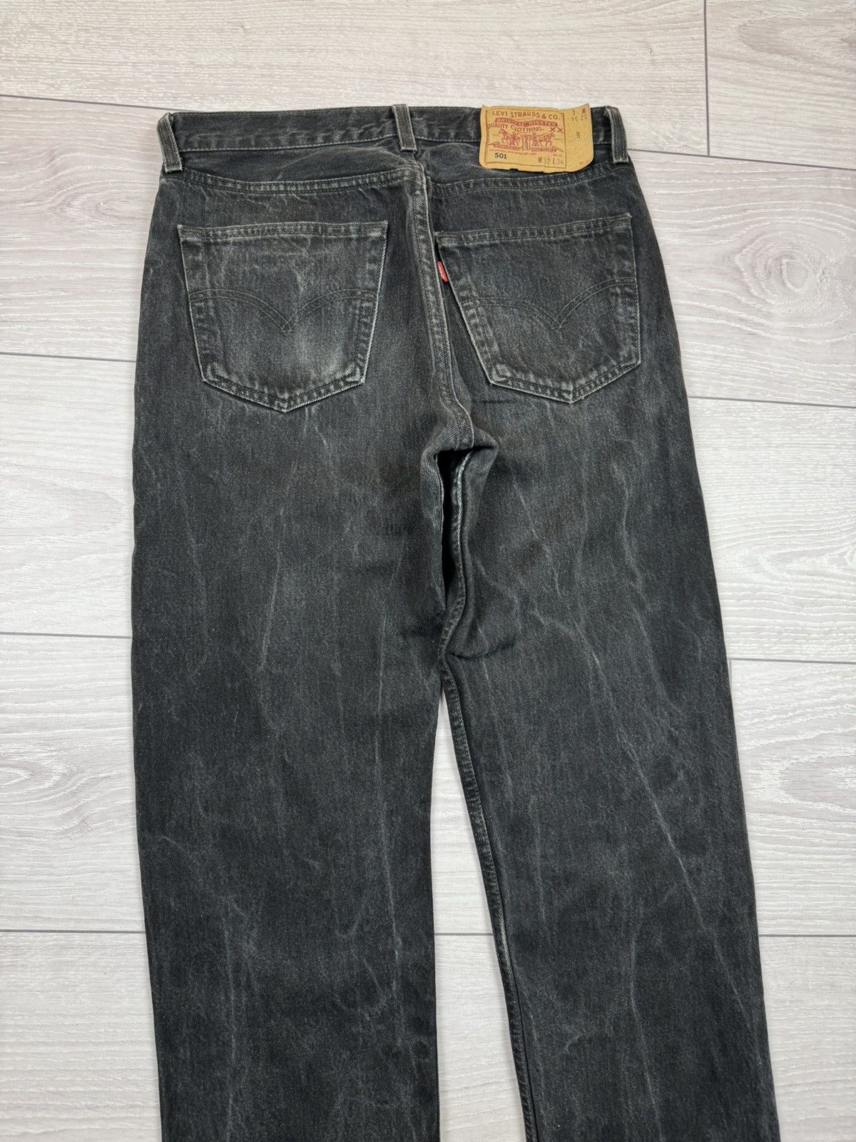 Levi's × Vintage Vintage 90s Levi’s 501 Washed Denim Made in USA 🇺🇸 32x34 Size US 32 / EU 48 - 3 Thumbnail