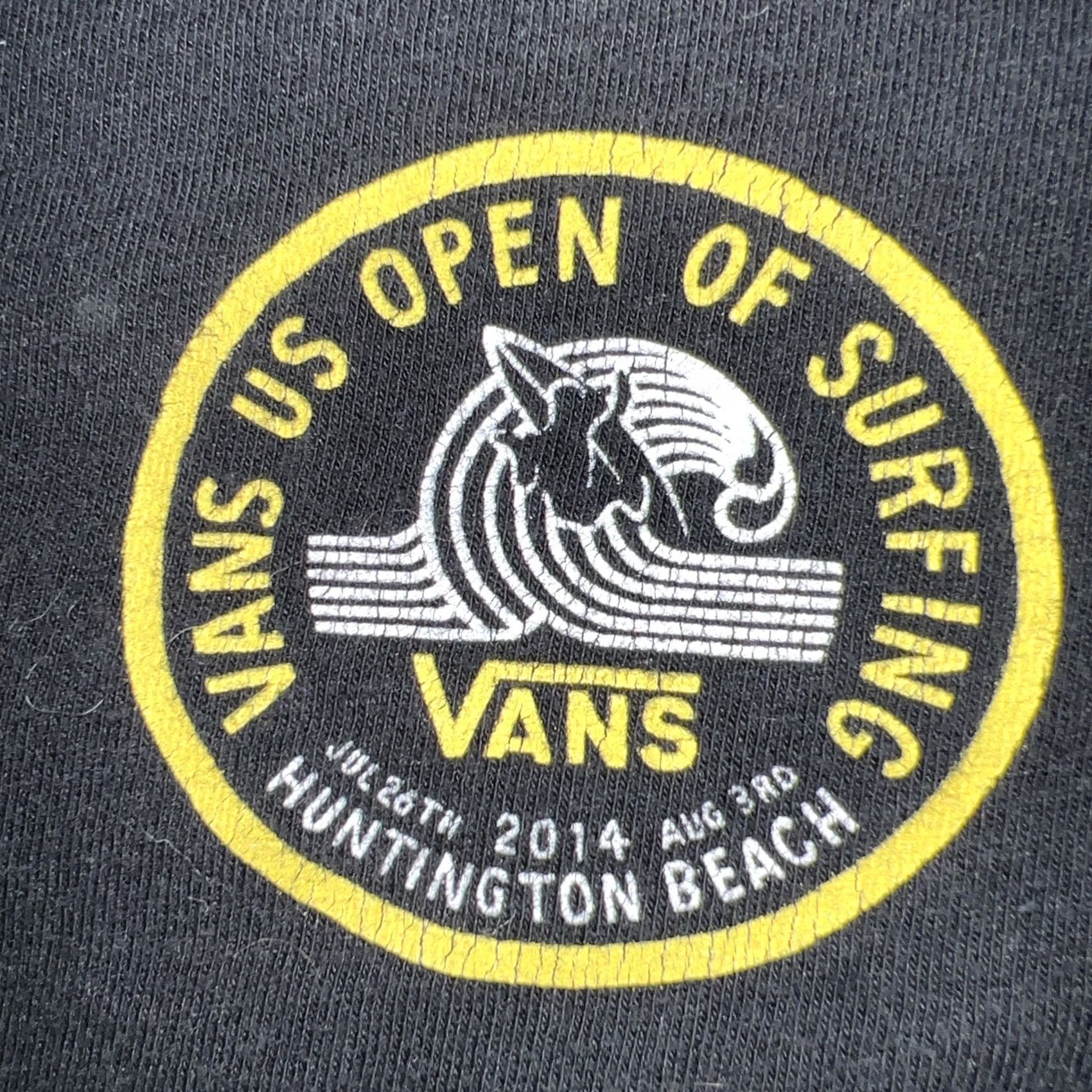 Vans VANS Shirt Men L/S Small Vintage Surfer Logo Graphic 2014 US Open Huntington Beach CA Beach Crew Neck Cotton Blend Black Size US S / EU 44-46 / 1 - 4 Thumbnail