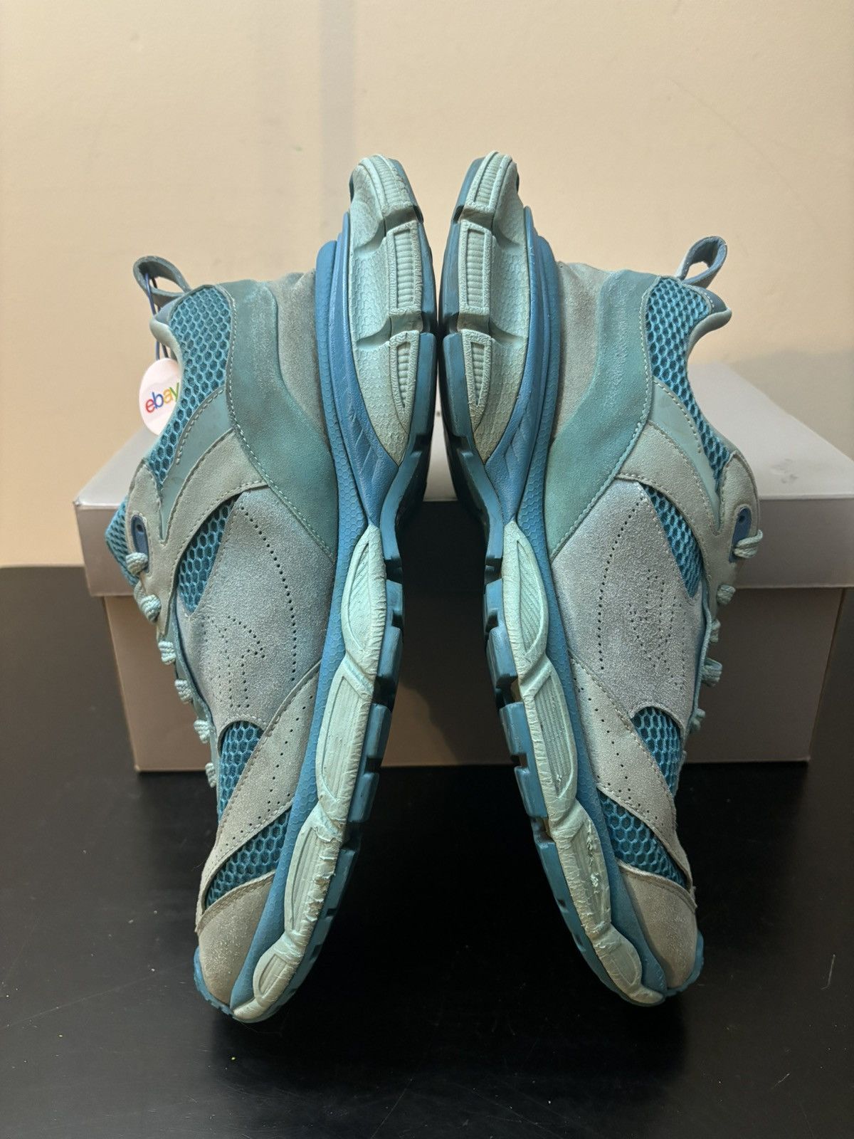 Balenciaga Balenciaga 3XL Suede Mesh Sneakers Teal Blue Size US 13 / EU 46 - 4 Thumbnail