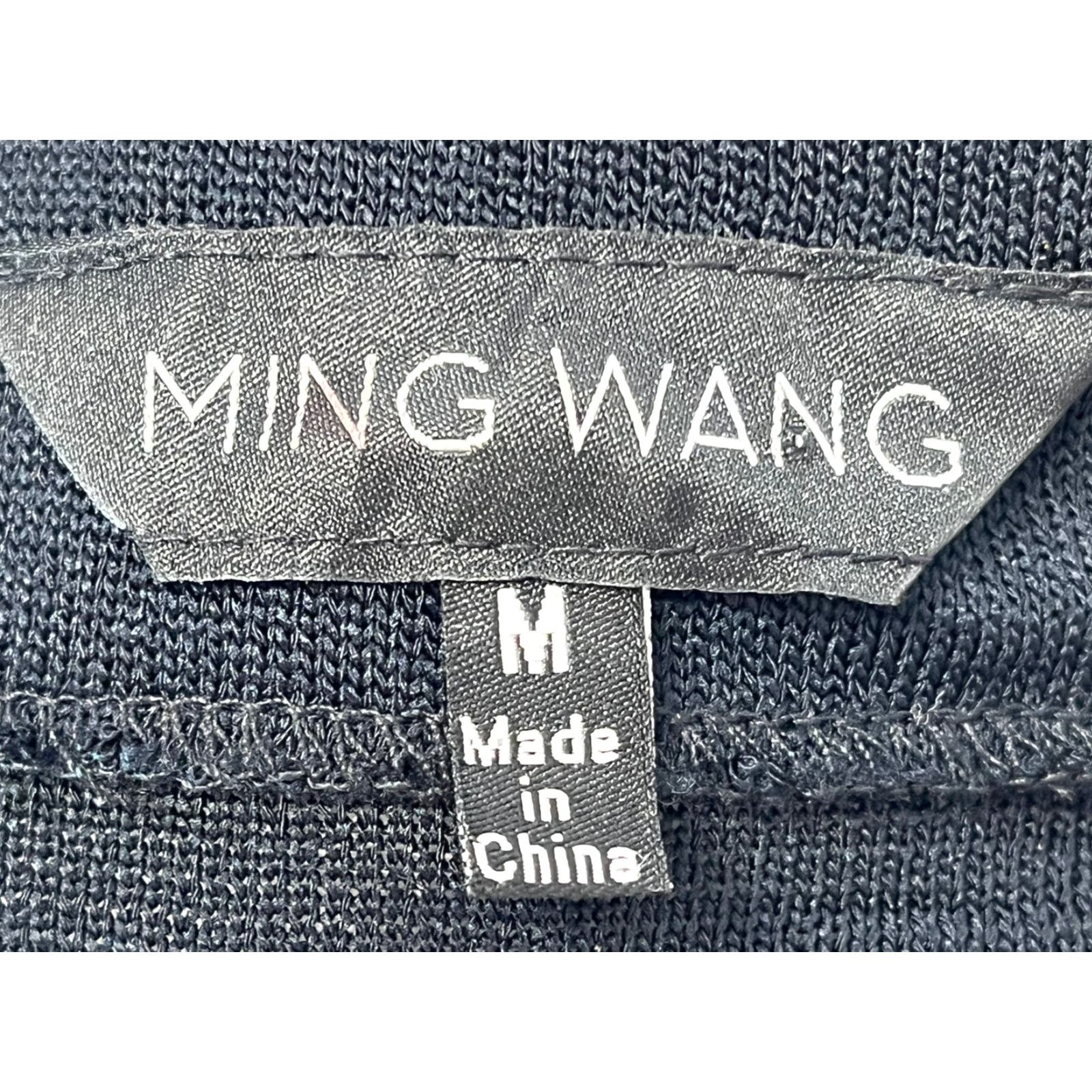 Vintage MING WANG Cardigan Sweater Womens Knit Black Size M EUC Single Clasp Size M / US 6-8 / IT 42-44 - 6 Thumbnail