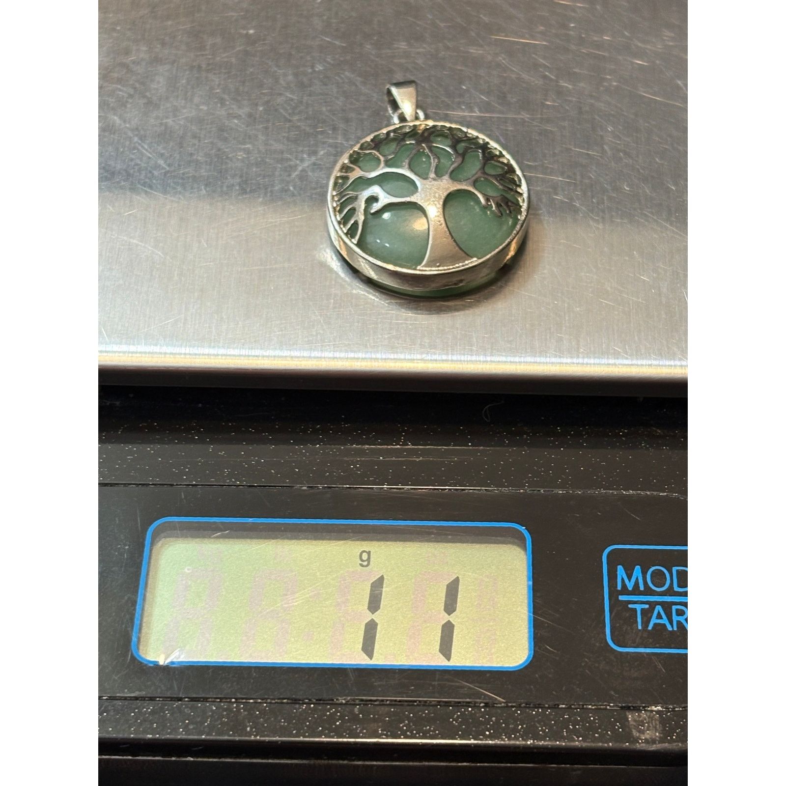 Other Vintage Tree of Life Green Stone Pendant / Pendant Only Size ONE SIZE - 4 Thumbnail