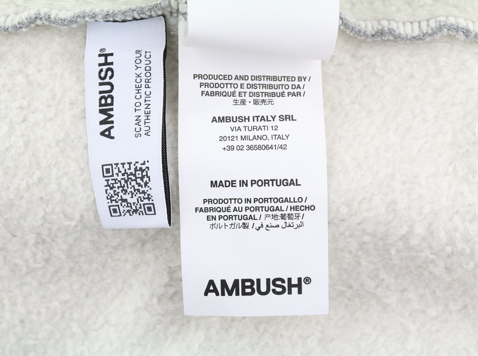 Ambush Design LOGO-PATCHWORK COTTON L Grey Melange RRP845 87767 Size US L / EU 52-54 / 3 - 8 Thumbnail