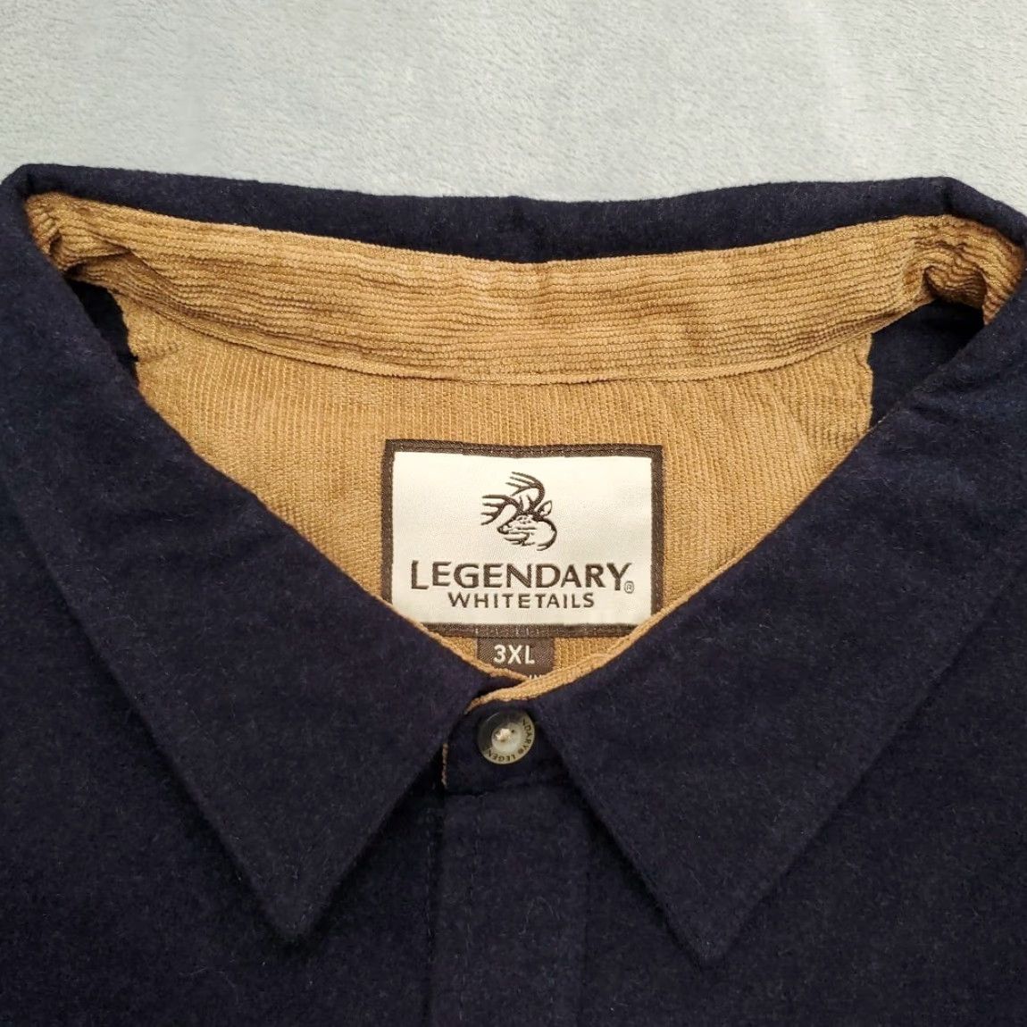 Vintage Empire CAT Caterpillar Shirt Mens XXXL Navy Blue Chamois Flannel Long Sleeve Size US XXL / EU 58 / 5 - 5 Thumbnail
