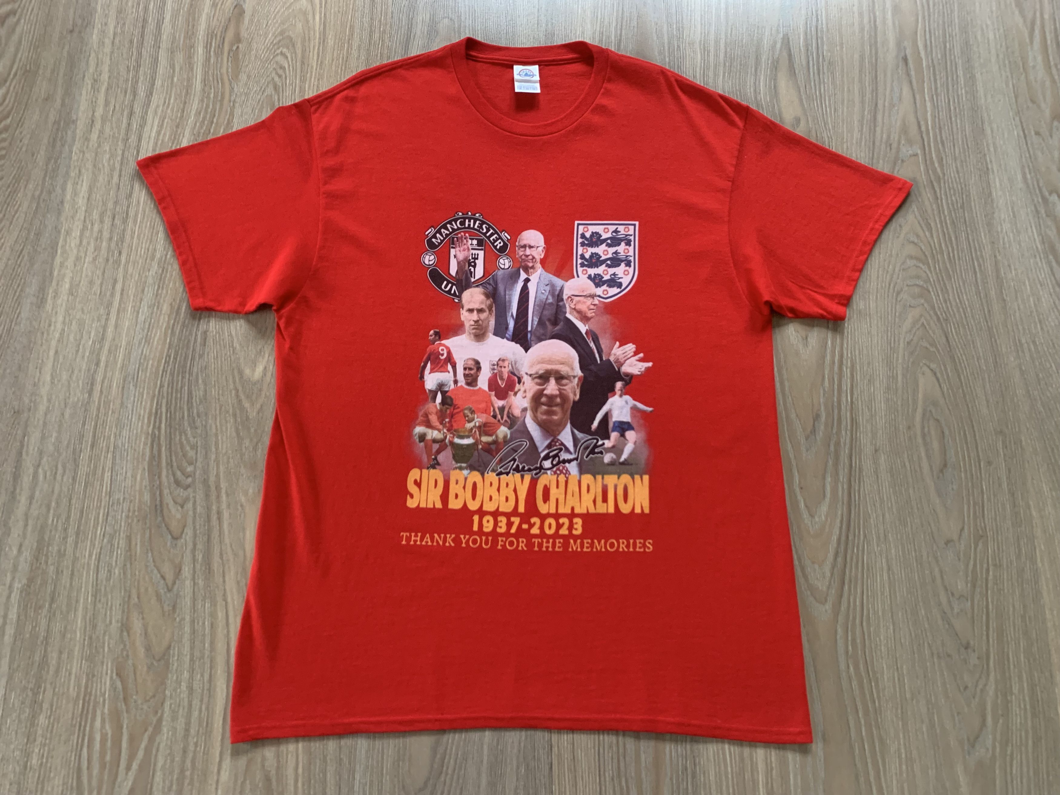 Delta Vintage Manchester United Sir Bobby Charlton T Shirt Size US XL / EU 56 / 4 - 3 Thumbnail