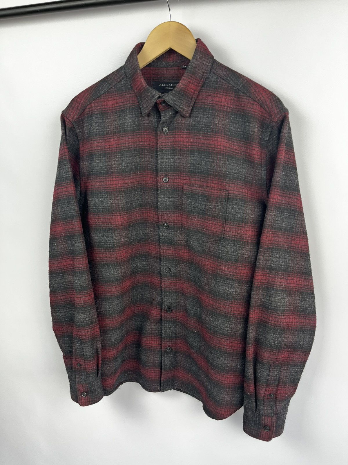 Allsaints ALLSAINTS Newhalen Yarn Dyed Check Relaxed Fit Button Down Size US M / EU 48-50 / 2 - 1 Thumbnail