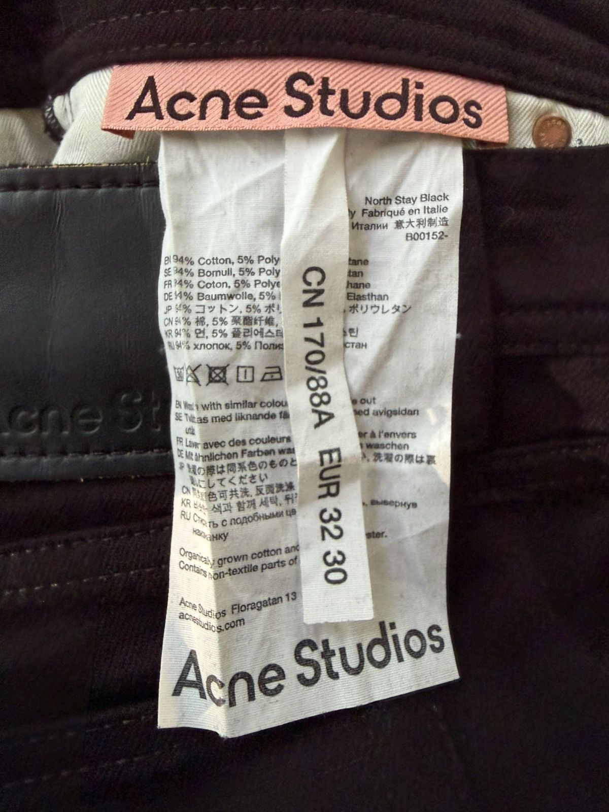 Acne Studios North Stay Blk Black Patch Denim Jeans Size US 32 / EU 48 - 4 Thumbnail