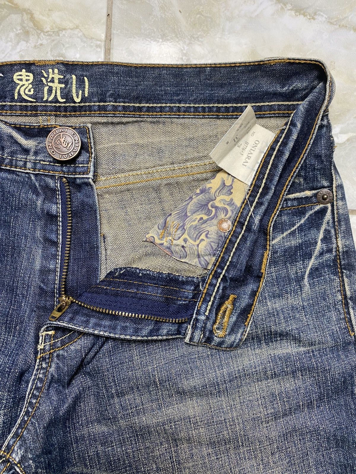Japanese Brand Oniarai Devil@Satan Embroidered Jeans Size US 32 / EU 48 - 14 Thumbnail