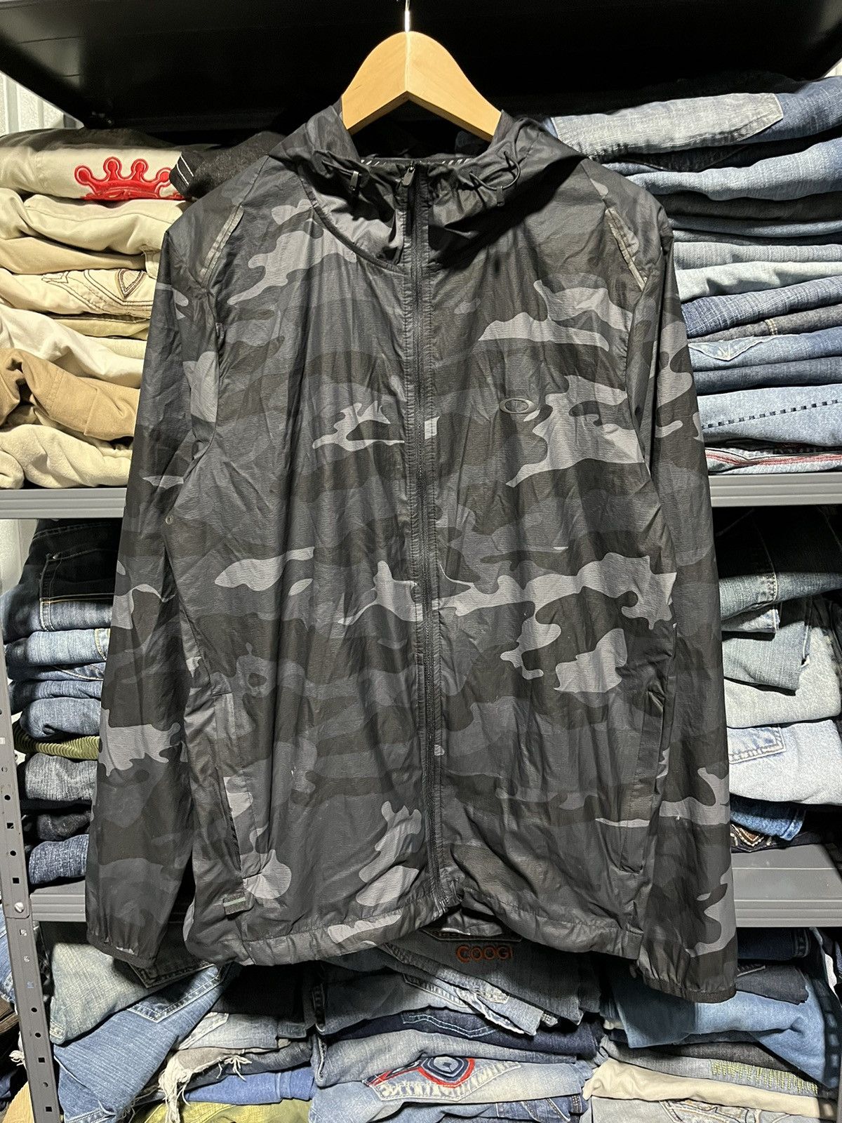 Oakley Crazy Y2K Oakley Camo Windbreaker Zip-Up Jacket Essential Size US L / EU 52-54 / 3 - 4 Thumbnail