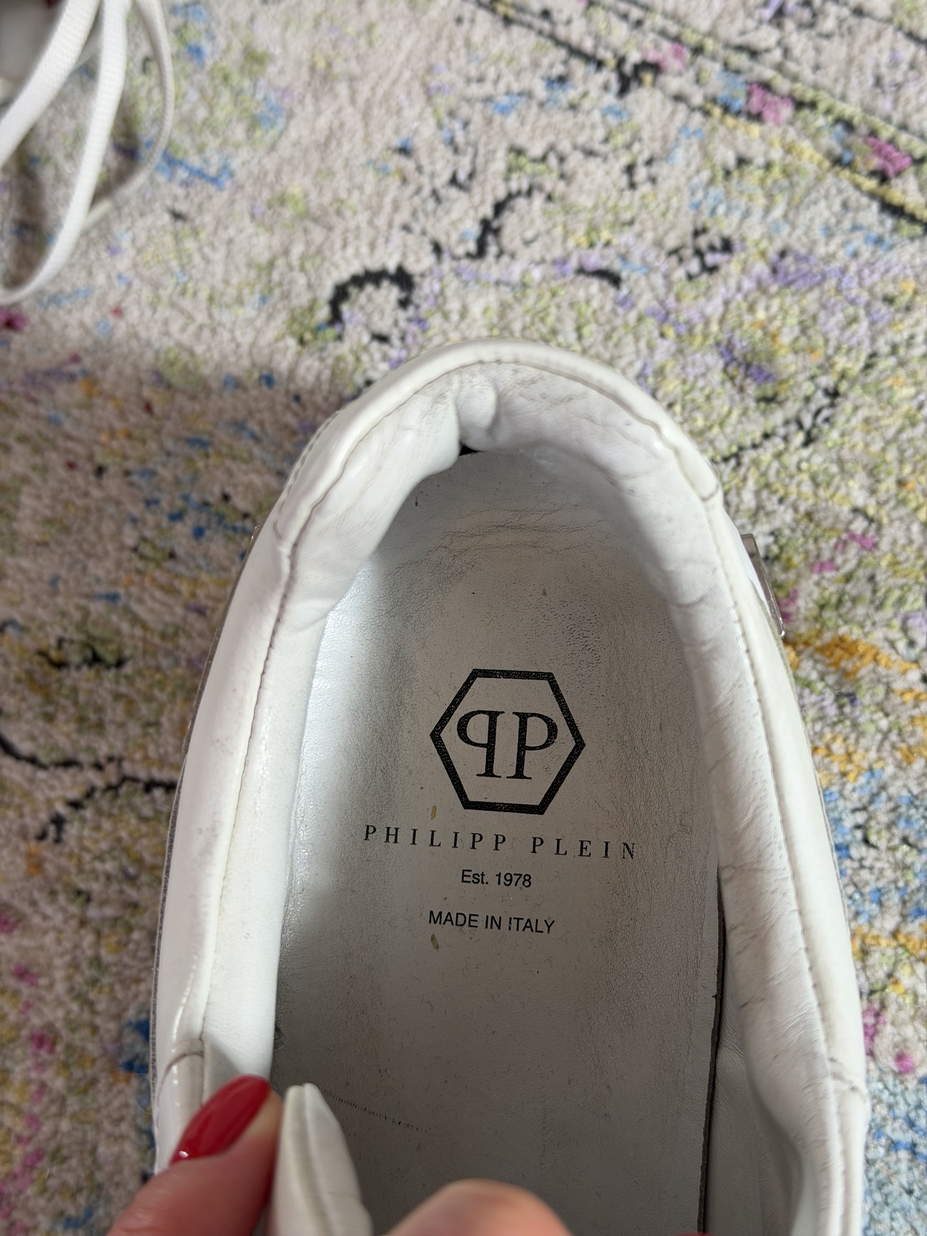 Philipp Plein Philipp Plein Runner White Logo Sneakers Size US 12 / EU 45 - 8 Thumbnail