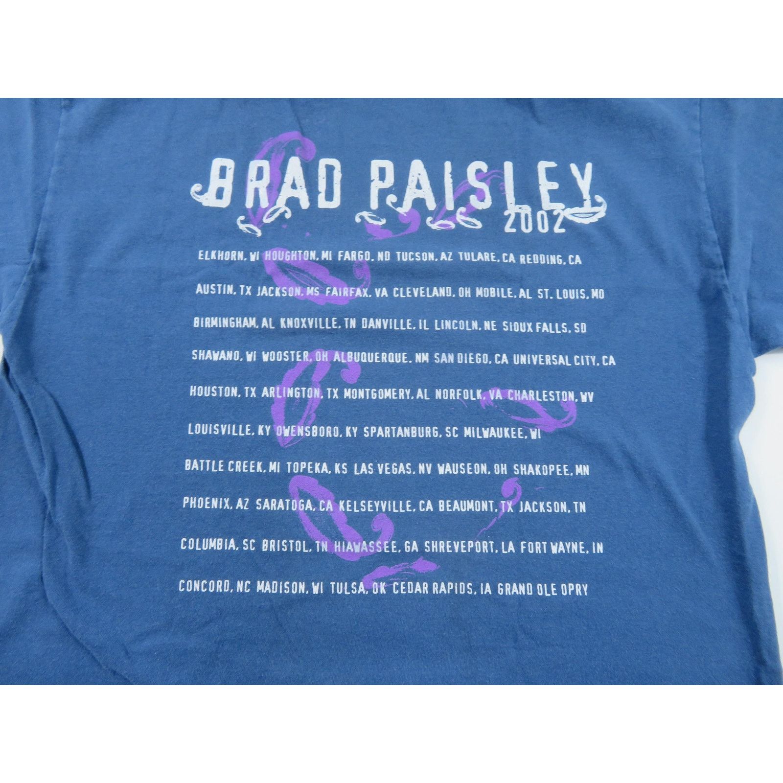 AAA Brad Paisley Country Rock Shirt Blue Sz L Y2K R10 Size US L / EU 52-54 / 3 - 4 Thumbnail