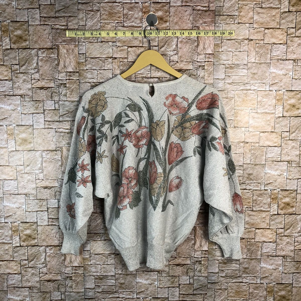 Homespun Knitwear × Japanese Brand × Vintage Edna vintage flower art design White Knitwear #A715 Size M / US 6-8 / IT 42-44 - 15 Thumbnail