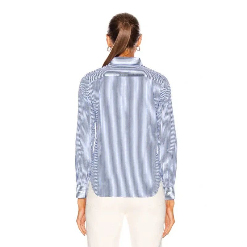 Comme des Garcons PLAY Comme Des Garçons PLAY Navy Blue White Striped Button Front Size M / US 6-8 / IT 42-44 - 11 Thumbnail