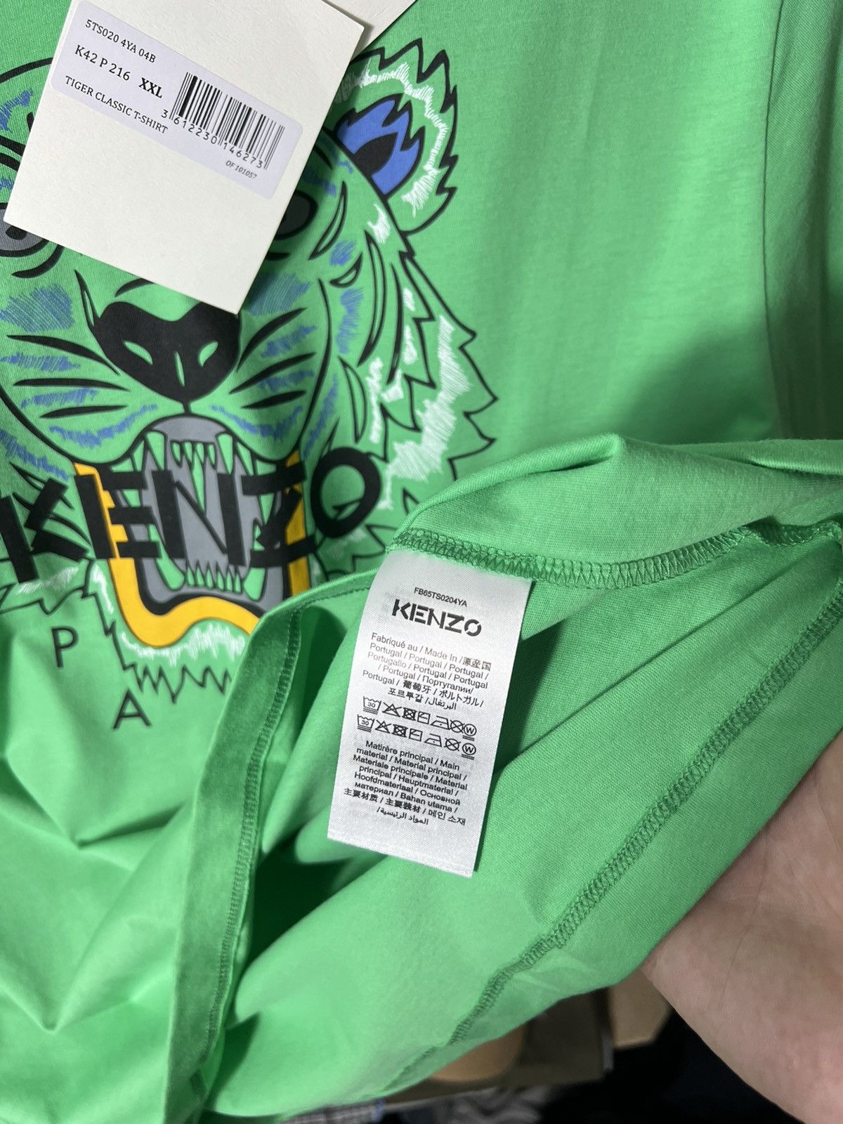 Kenzo 💚 NWT Kenzo Paris Tiger Classic T-Shirt Green Size XXL Size US XXL / EU 58 / 5 - 7 Thumbnail