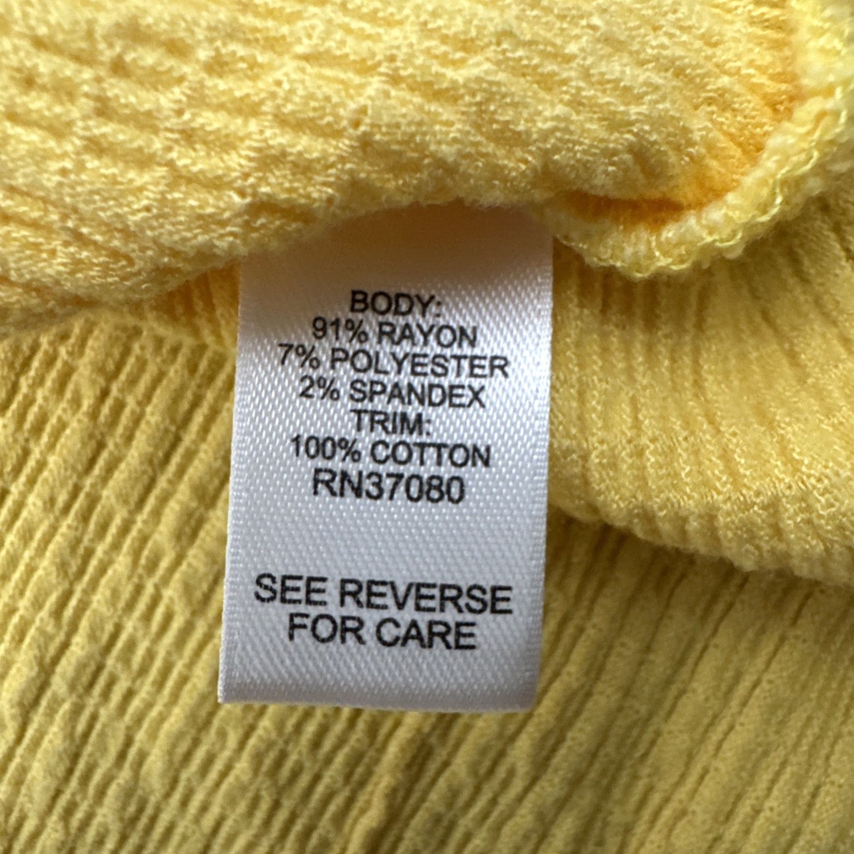 Vintage Cato Blouse Women's 18W Plus Round Neck Sleeveless Ruffle Cottagecore Boho Peasant Romantic Feminine Yellow Size XXL / US 16-18 / IT 52-54 - 5 Thumbnail