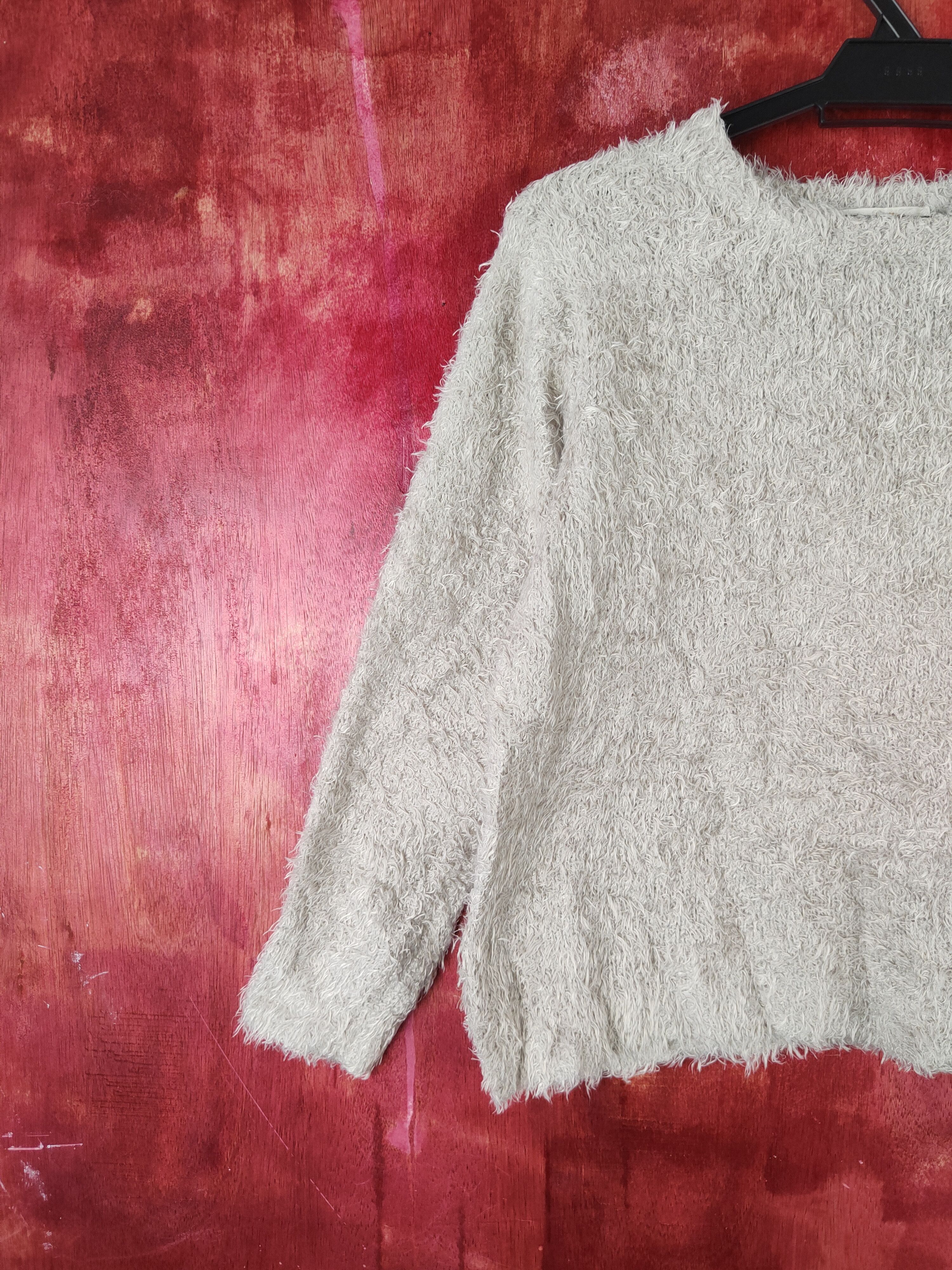 Japanese Brand × Vintage Chocol Raffine Robe Beige Fur Mohair Knitwear COOL DESIGN Size M / US 6-8 / IT 42-44 - 3 Thumbnail