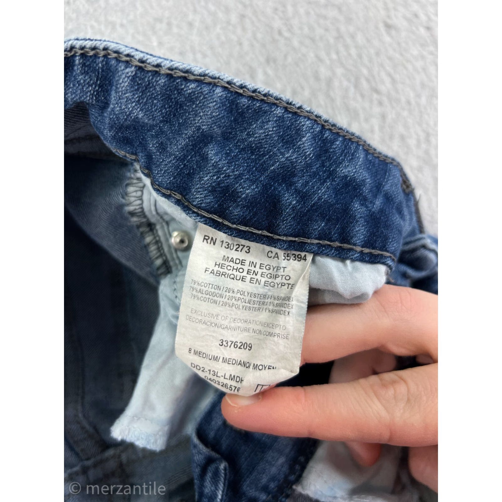 Lee Lee Womens Capri Jeans Medium Wash Blue Cotton Blend Stretch 8 Embroidered Logo Modern Size 30" / US 8 / IT 44 - 5 Thumbnail