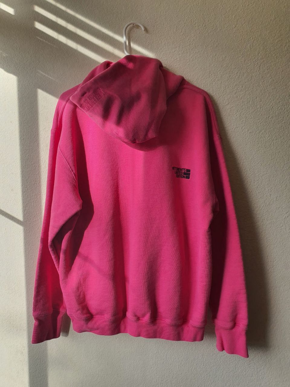 image of Vetements Limited Edition Hoodie Baby Pink, Men's (Size Small)