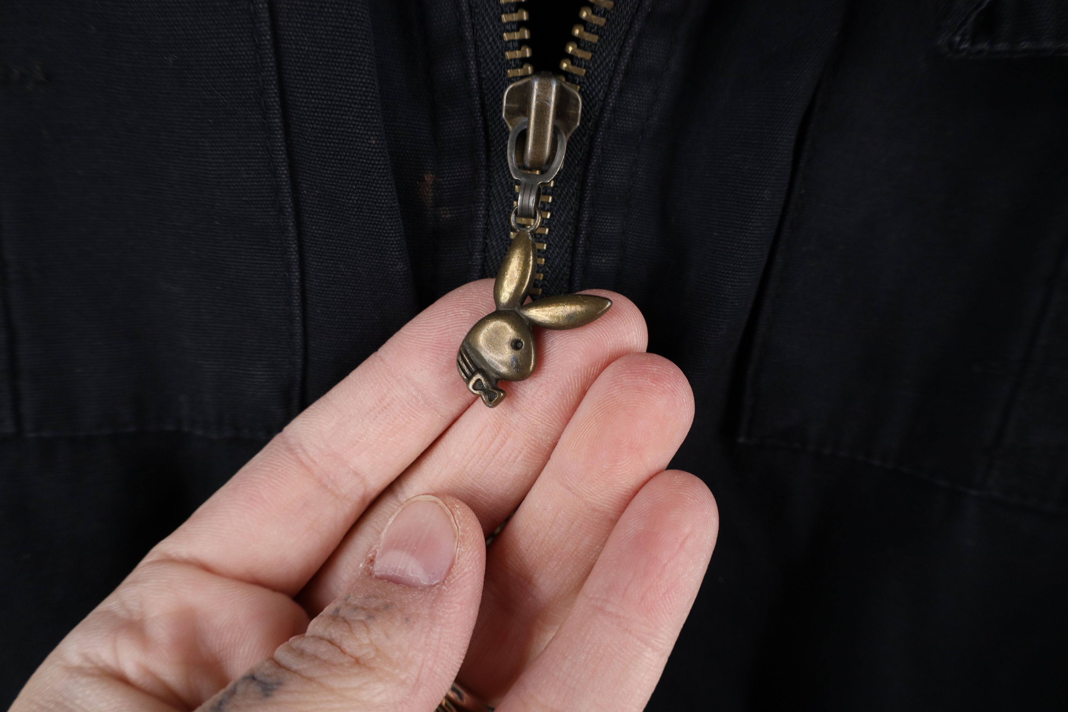 Playboy × Vintage Vintage 90s Y2K Playboy Fit Striped Bunny Full Zip Jacket Size 30 - 5 Thumbnail