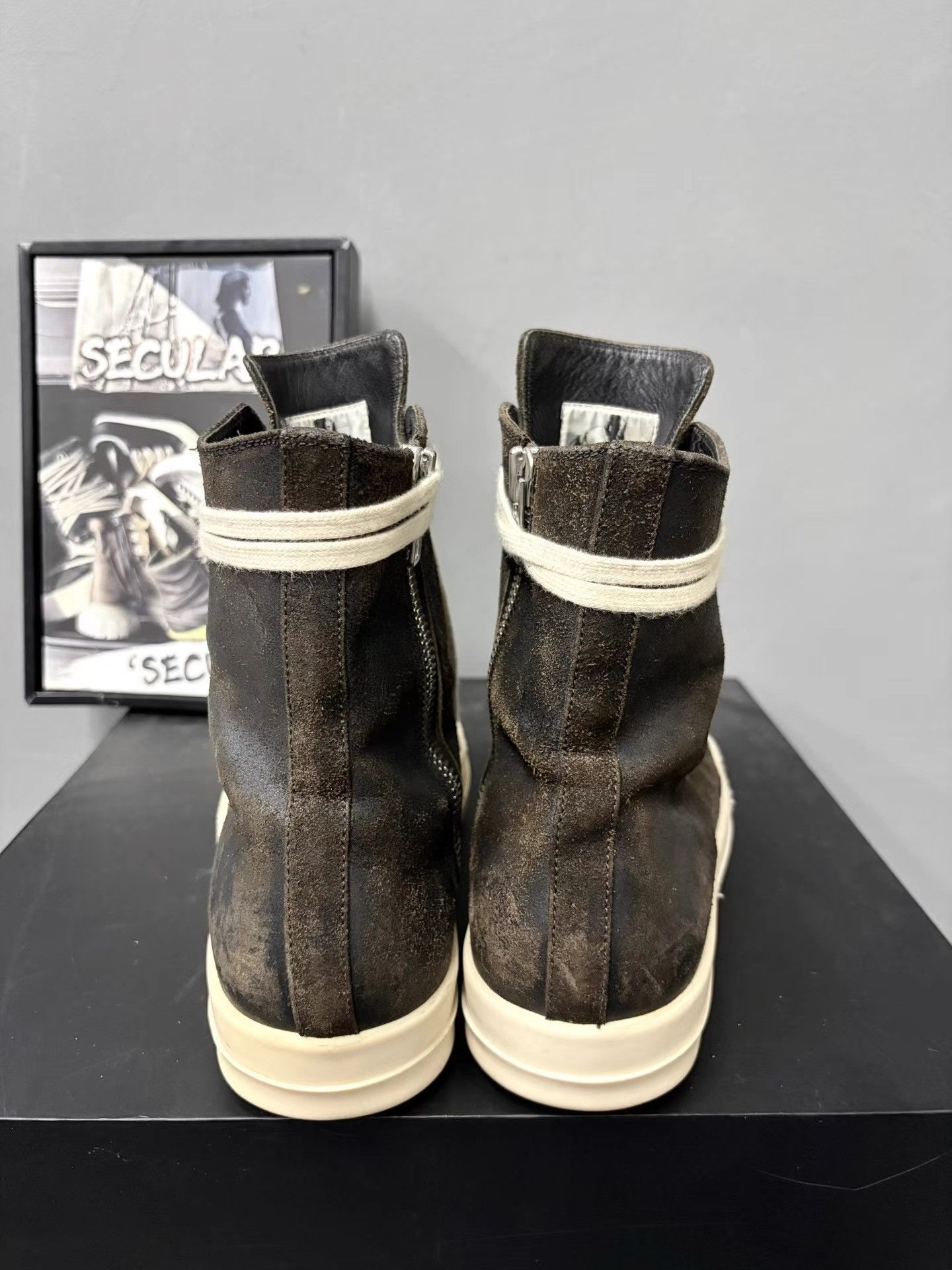 Rick Owens Rick Owens High Matte Black White Ramones K34 Size US 9.5 / EU 42-43 - 6 Thumbnail
