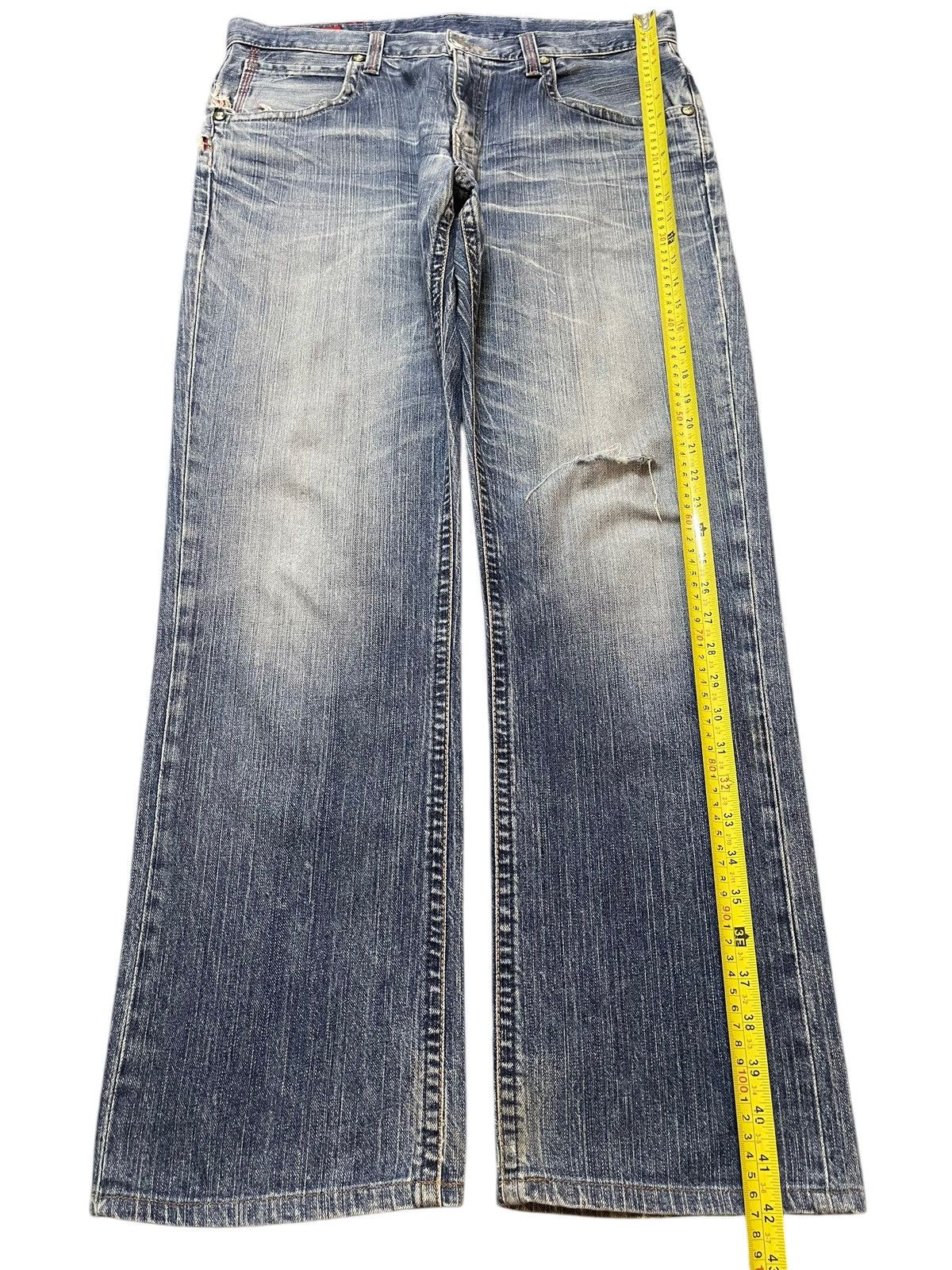Edwin Vintage Edwin Blue Trip Faded Wash Distress Loose Jeans Size US 36 / EU 52 - 12 Thumbnail