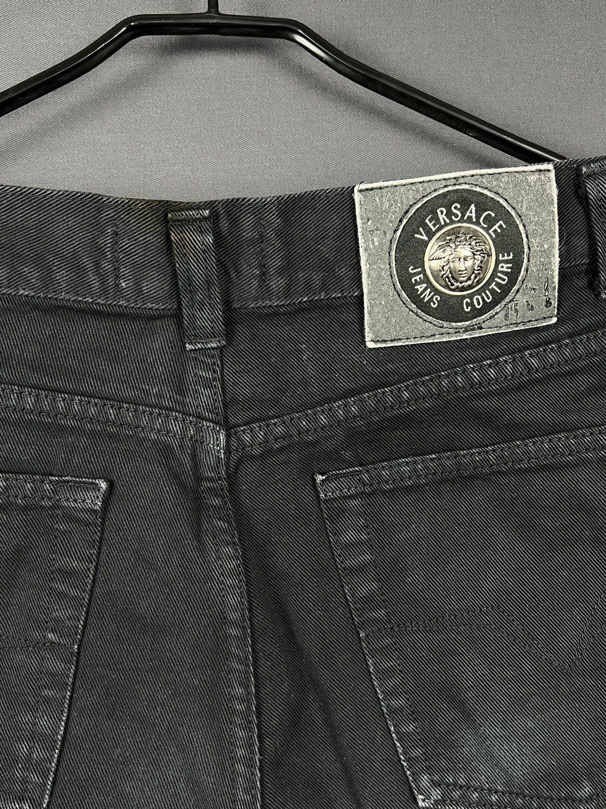 Versace Jeans Couture × Vintage Versace Jeans Couture Black Straight Leg 100% Cotton Size 36 Size US 36 / EU 52 - 3 Thumbnail
