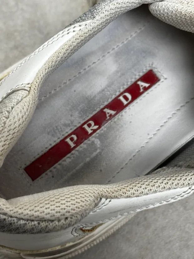 Prada 2000s Prada White America’s Cup Sneakers Size US 8.5 / EU 41-42 - 6 Thumbnail
