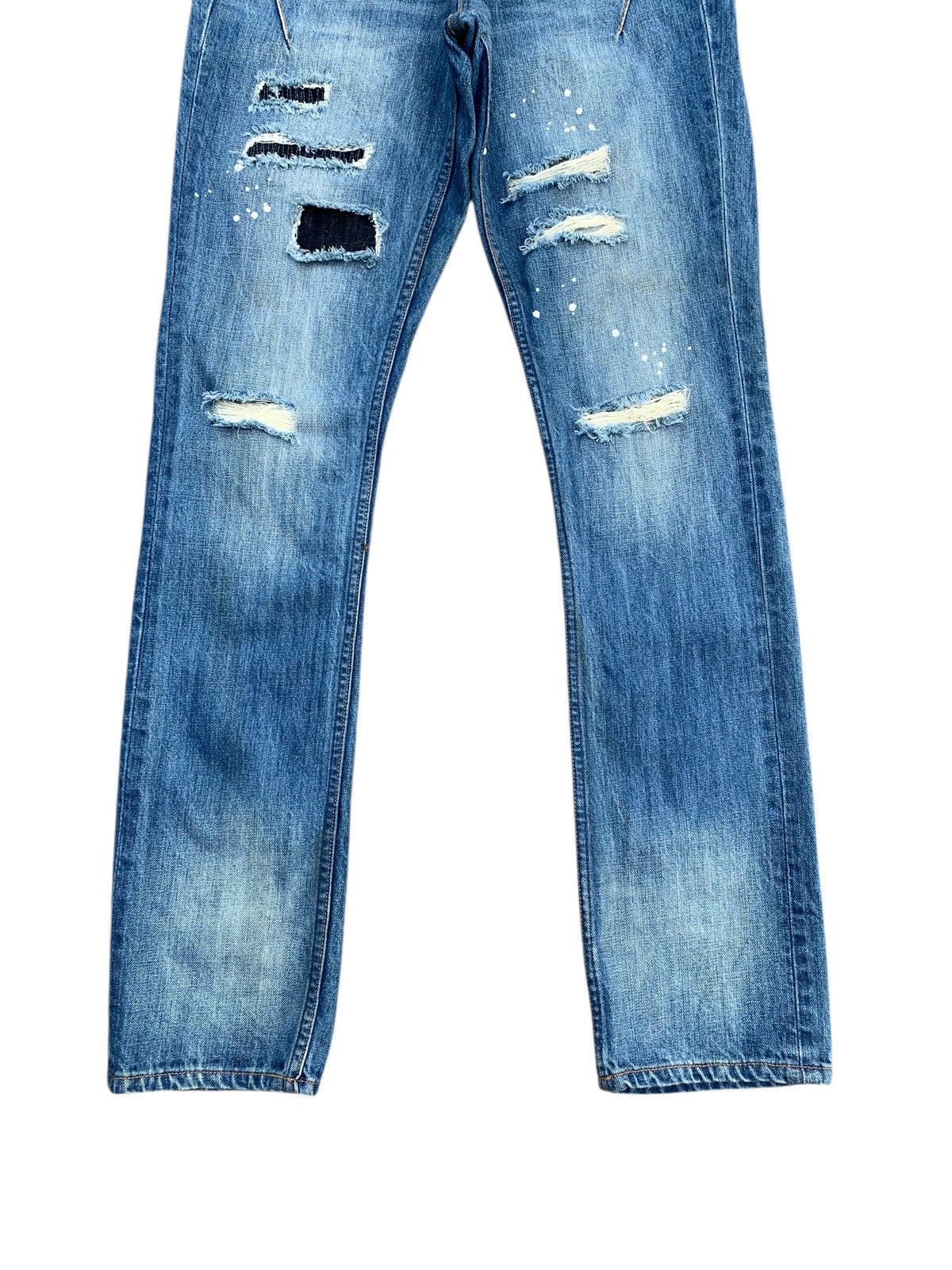 Kapital NUMBER (N)INE PATCHWORK MUSIC NOTE DISTRESSED DENIM JEANS Size US 30 / EU 46 - 5 Thumbnail