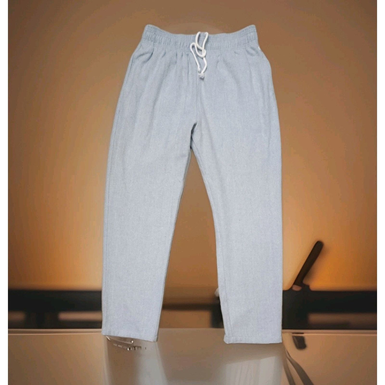Other Cookman Chef Pants Tweed Herringbone Sky Elastic Waist XL Size US 33 - 4 Thumbnail
