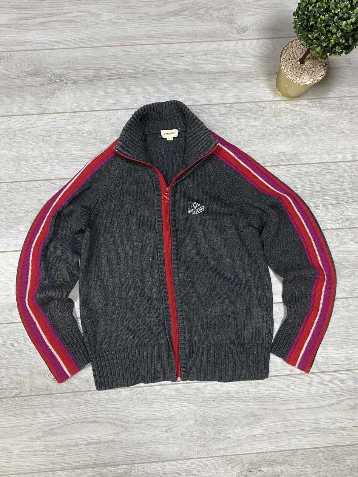 Diesel Diesel knitted avant-garde zip sweater pro v Size US XL / EU 56 / 4 - 1 Thumbnail
