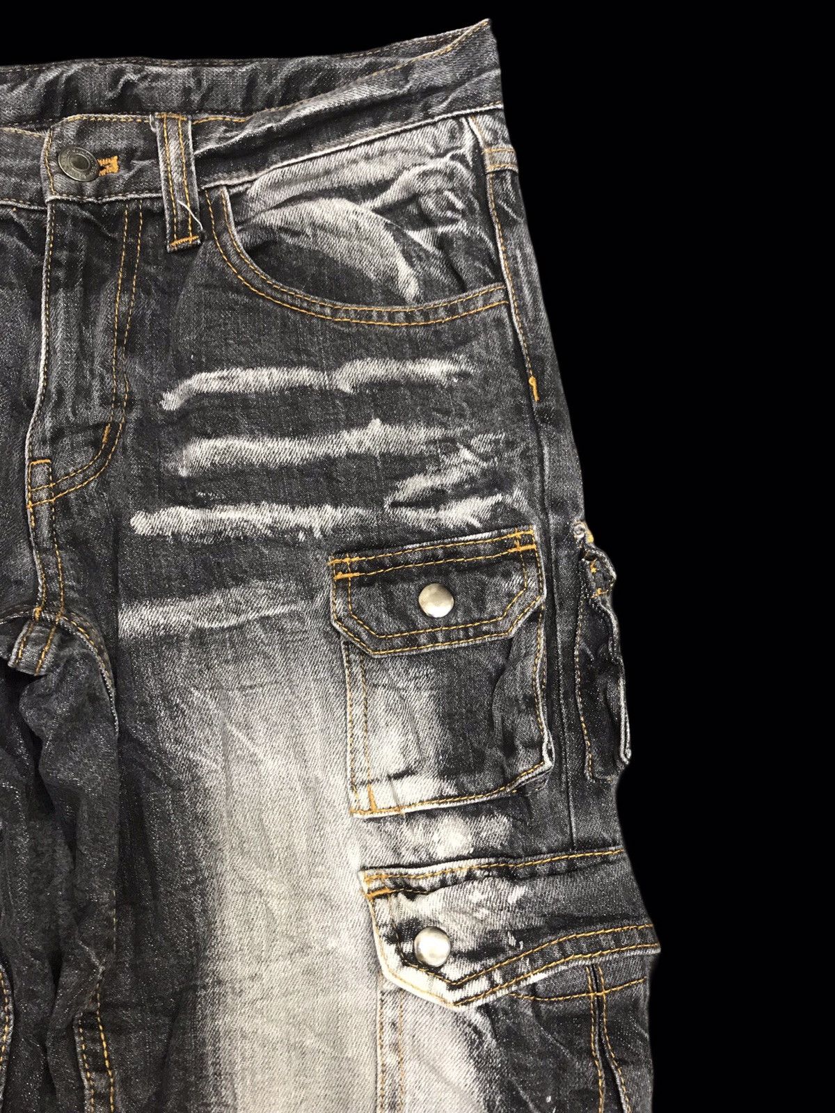 Seditionaries 💥DENIM ART💥VOMANIE INSANE FADES MULTIPOCKETS DENIM F372 Size US 29 - 3 Thumbnail