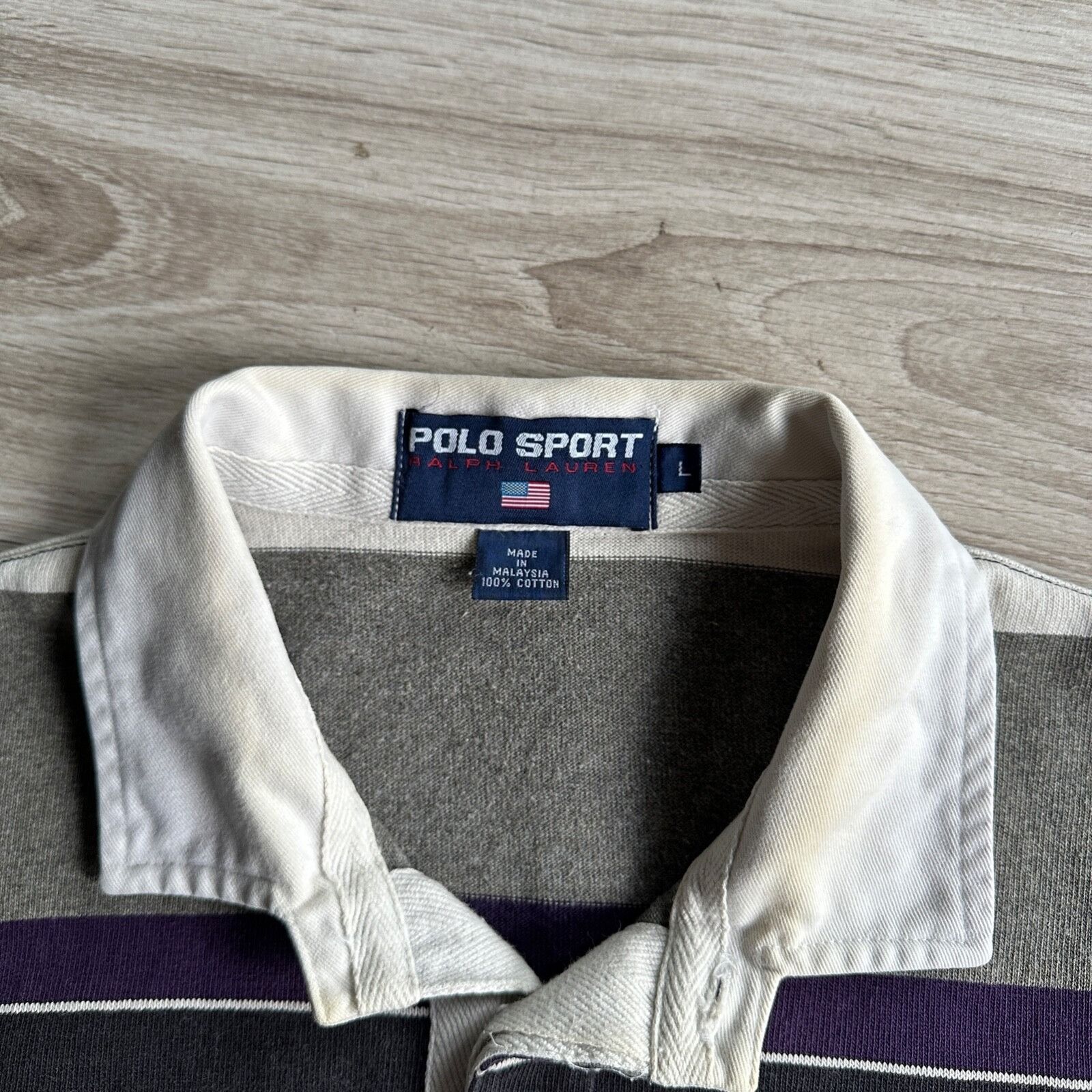 Ralph Lauren Sport Polo Sport Ralph Lauren Vintage Stripped Rugby Shirt 9101AC Size US L / EU 52-54 / 3 - 5 Thumbnail