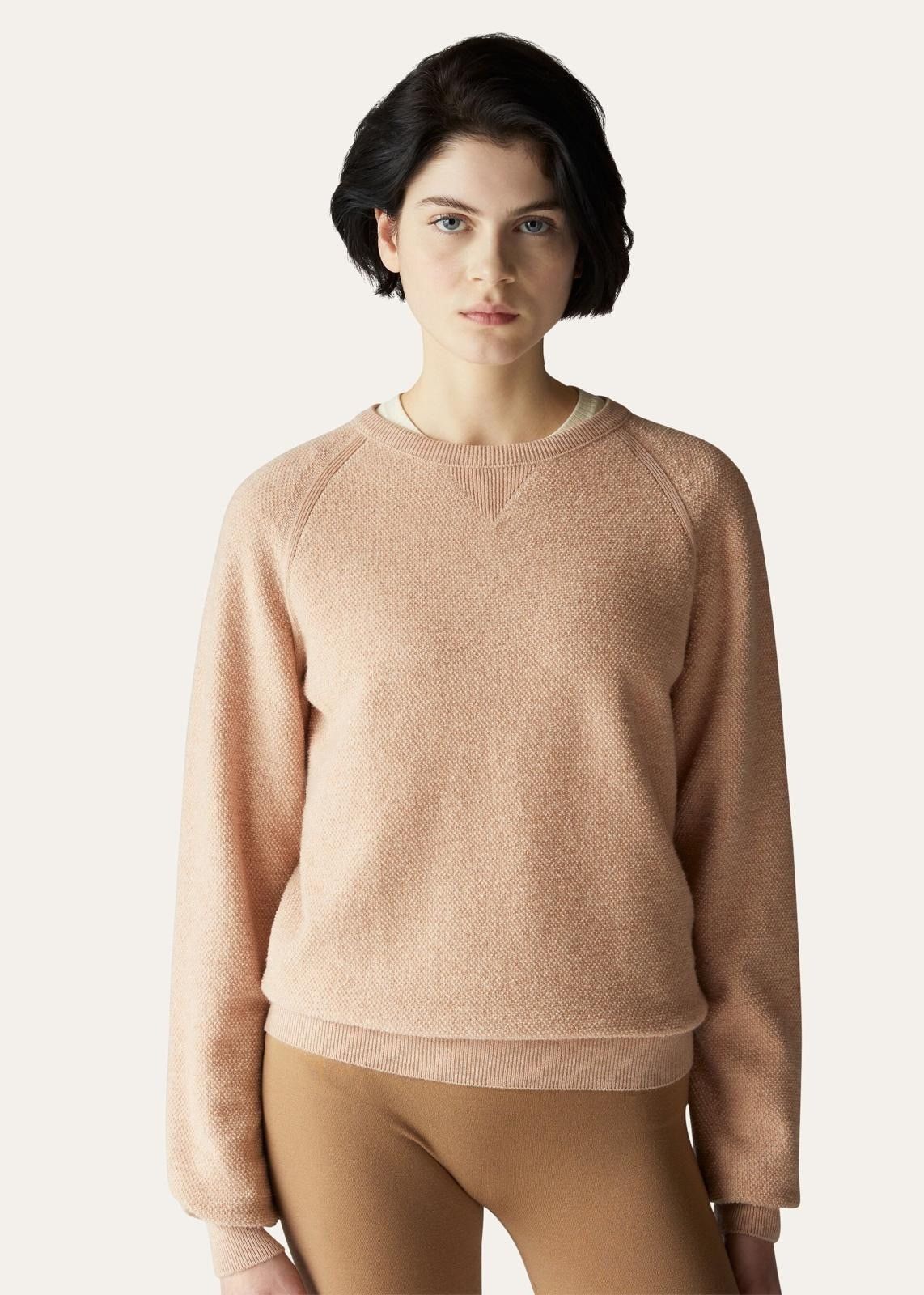 Loro Piana o1srvl11e0824 Merano Boucle Crewneck Sweater in Pink Size M / US 6-8 / IT 42-44 - 3 Thumbnail